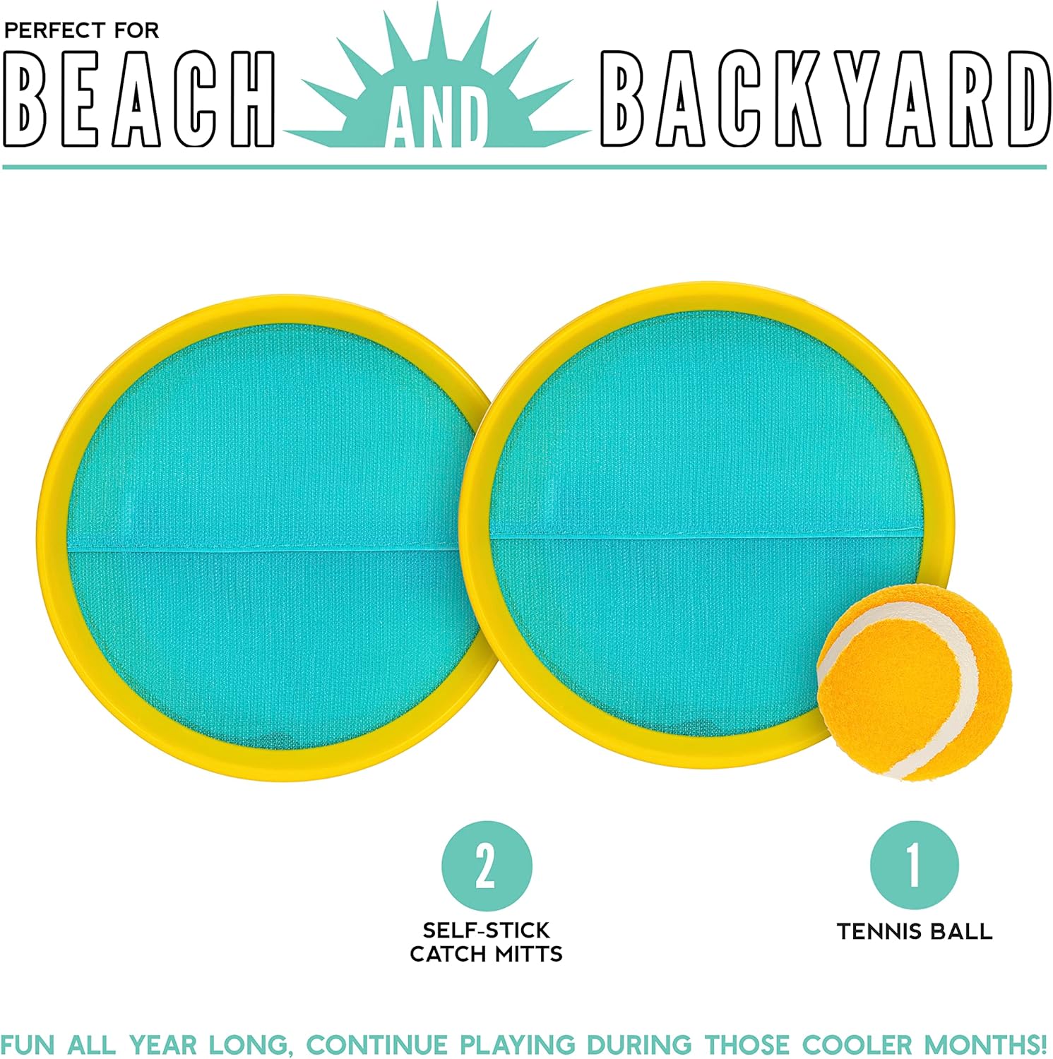 Franklin Sports Throw 'N Stick, Catch and Toss, Self Stick Toss Game, Fun for all Ages, Adjustable Handle, Includes 2 Catch Mitts and 1 Tennis BallFranklin Sports025725396320Outdoor GamesOutdoor Games