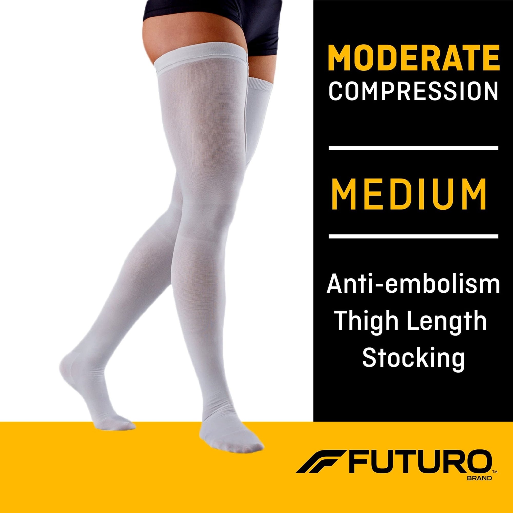 Futuro Anti - Embolism Thigh High Stockings - Moderate Compression (18 mmhg) - WhiteFuturo051131201668Compression socksCompression socks