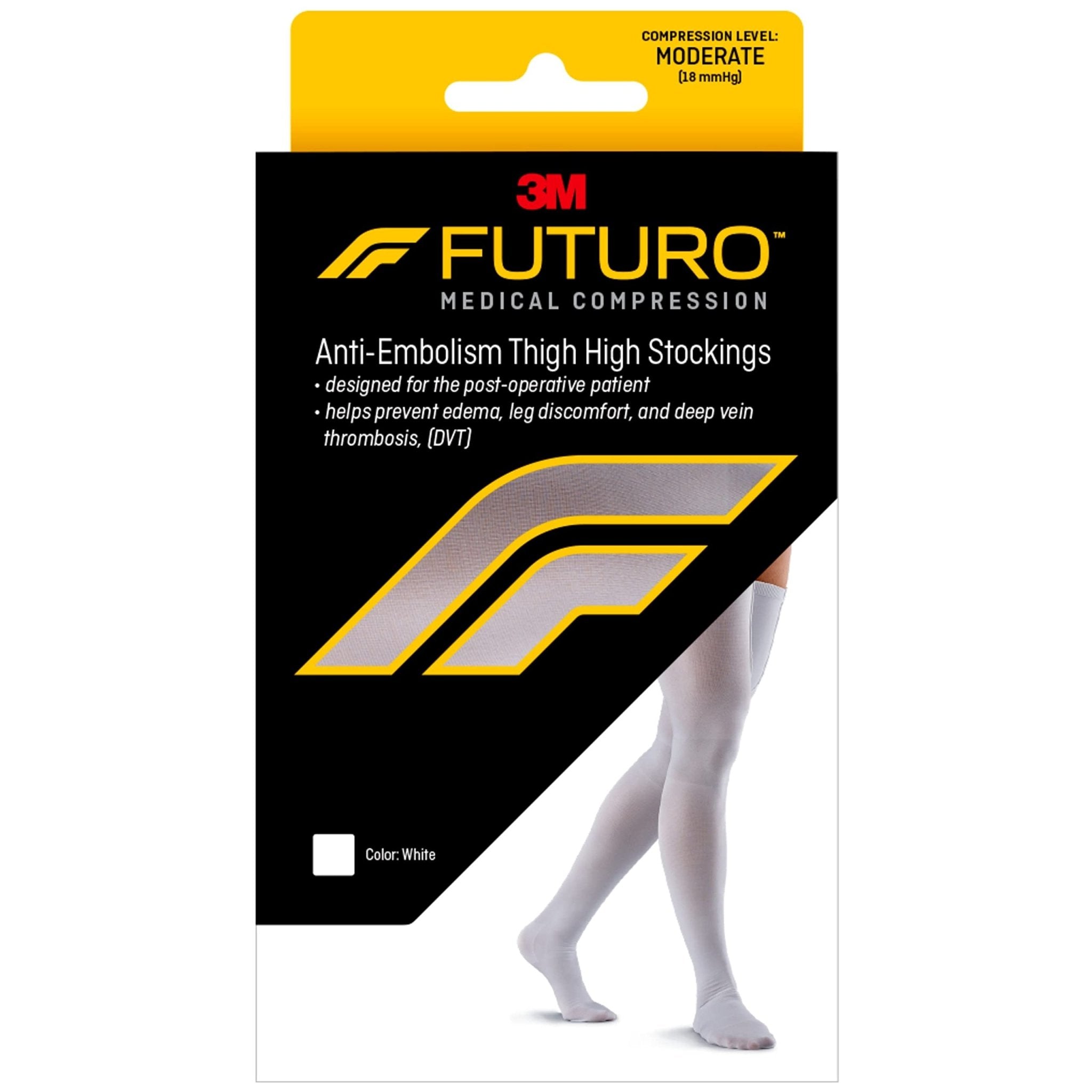Futuro Anti - Embolism Thigh High Stockings - Moderate Compression (18 mmhg) - WhiteFuturo051131201668Compression socksCompression socks