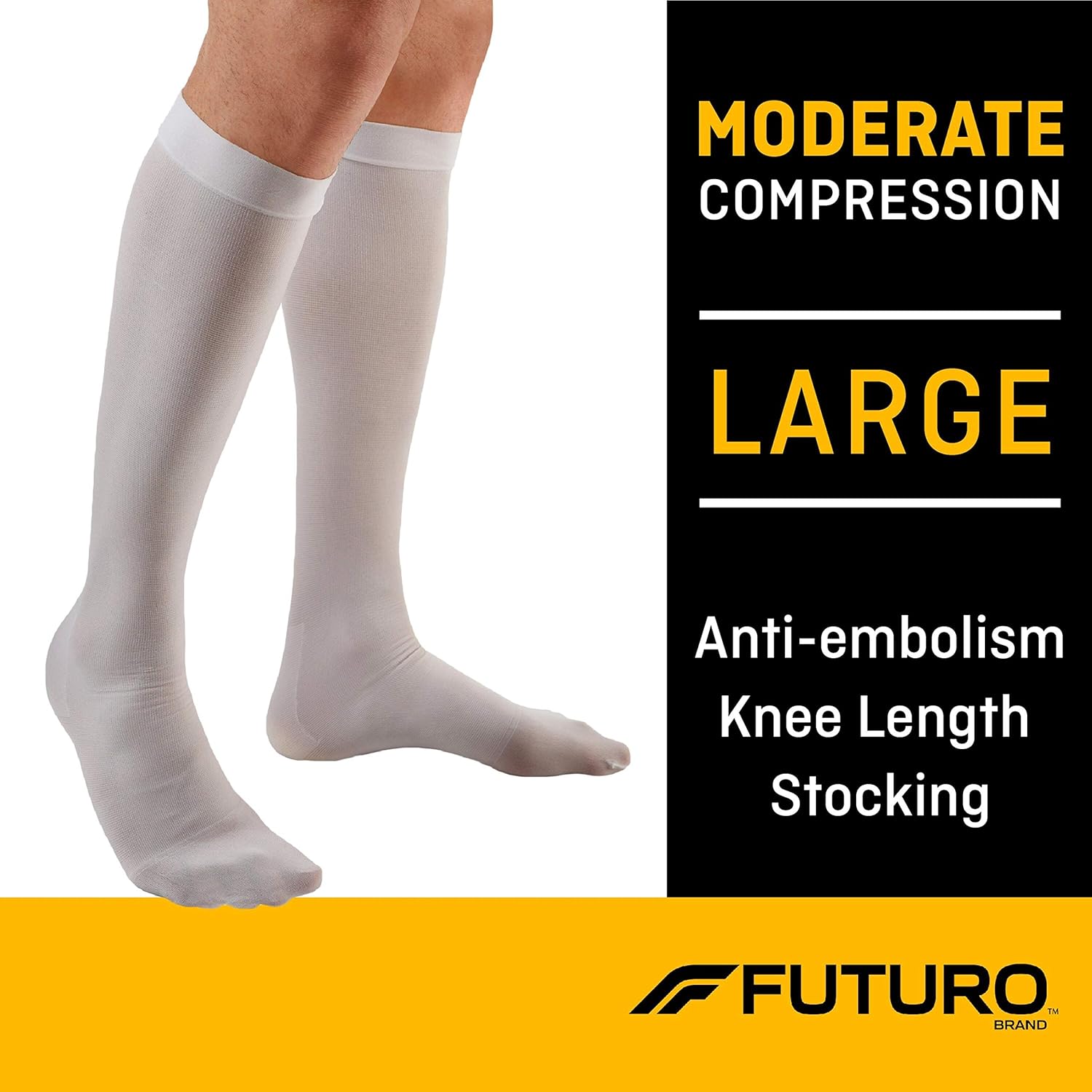 Futuro Anti - Embolism Thigh High Stockings - Moderate Compression (18 mmhg) - WhiteFuturo885549950401Compression socksCompression socks