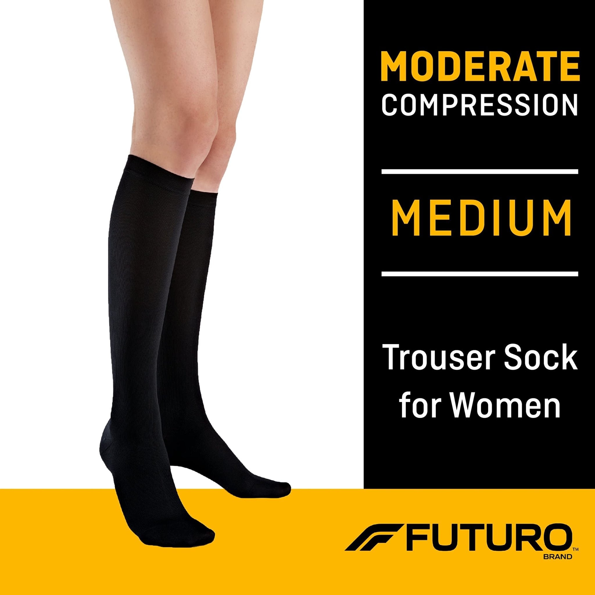 Futuro Trouser Socks for women - Moderate Compression (15 - 20 mm/hg), BlackFuturo051131215948Compression socksCompression socks