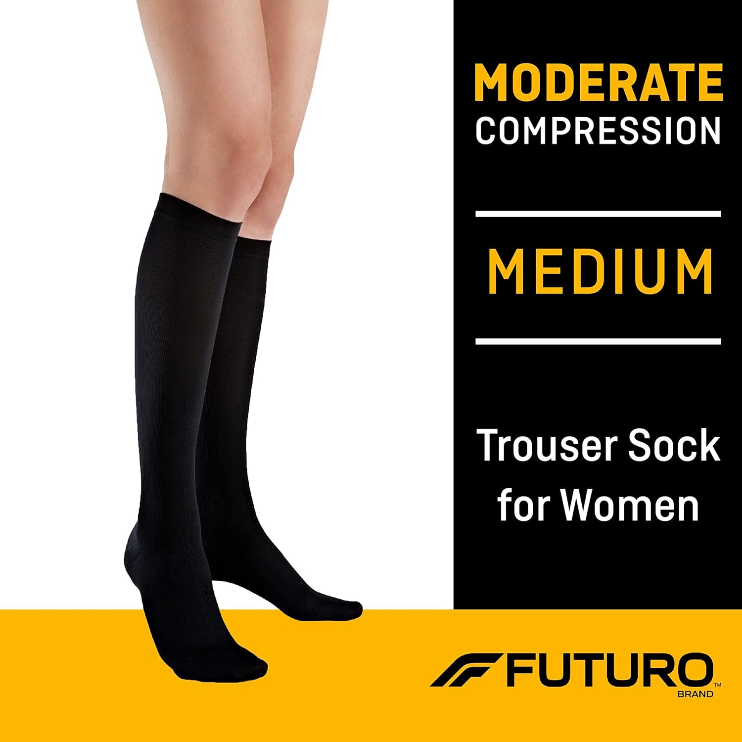Futuro Trouser Socks for women - Moderate Compression (15 - 20 mm/hg), BlackFuturo051131215948Compression socksCompression socks