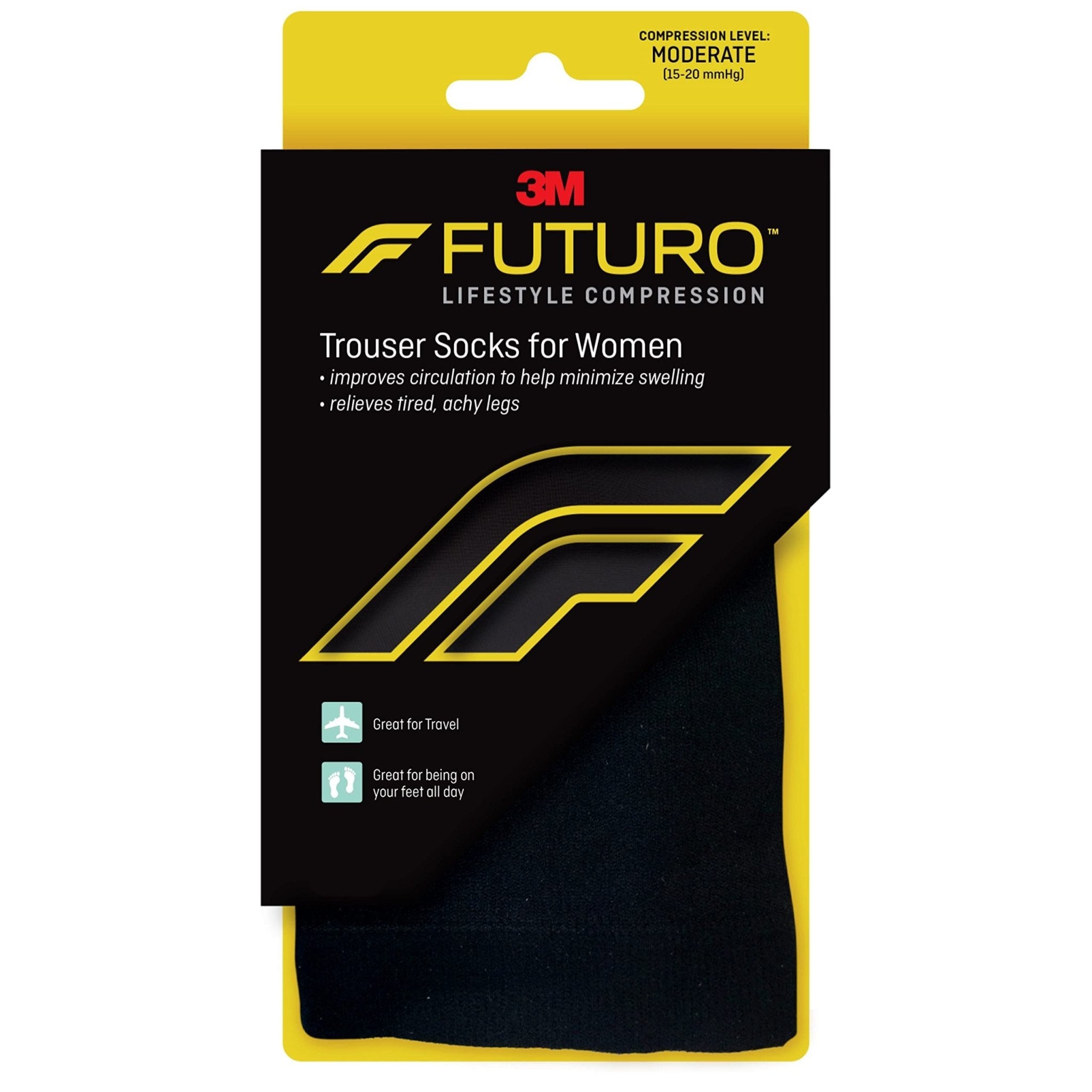 Futuro Trouser Socks for women - Moderate Compression (15 - 20 mm/hg), BlackFuturo051131215948Compression socksCompression socks