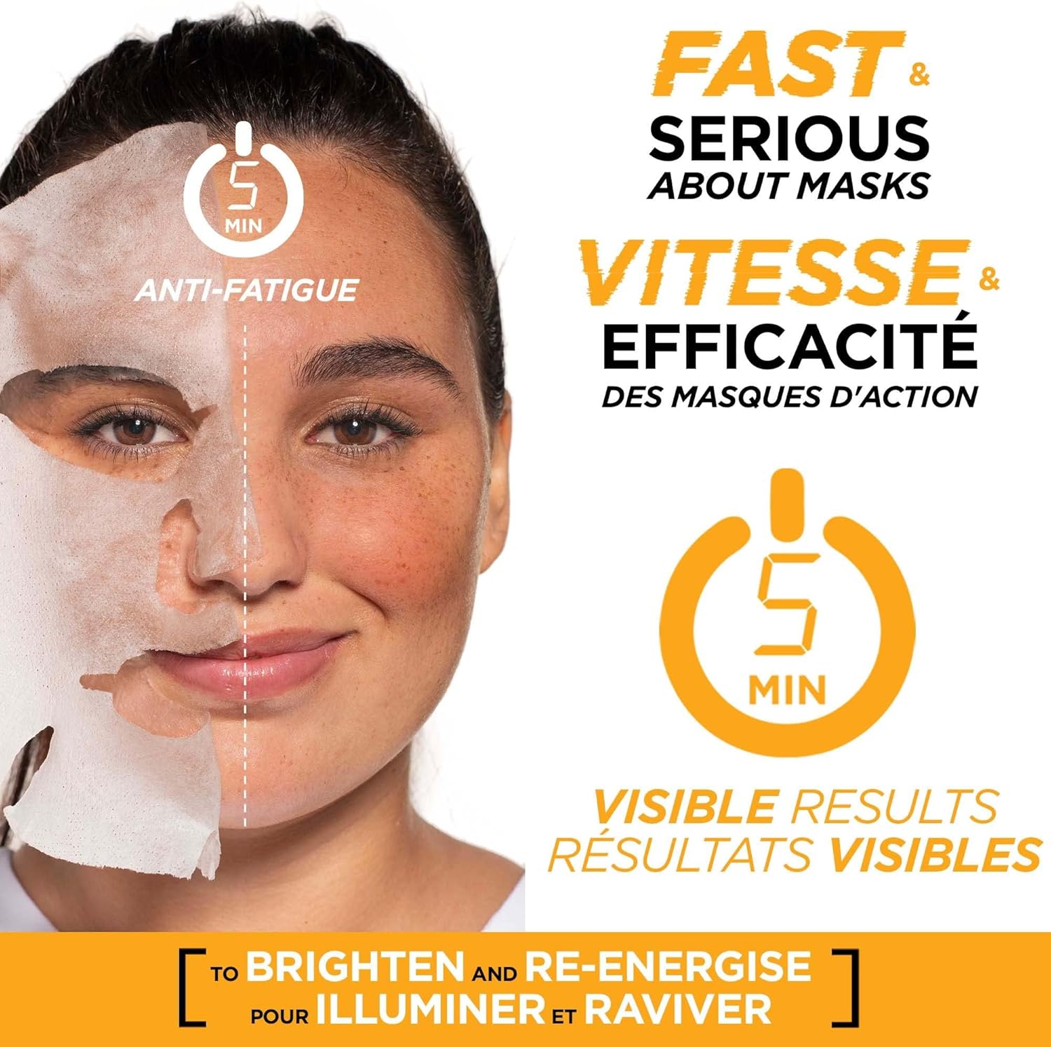 Garnier green labs Brightening Serum Mask with Vitamin C + Pineapple, Pinea - C, 5 Minute Sheet Mask - 14 mlGarnier6923700981315Face PacksFace Packs