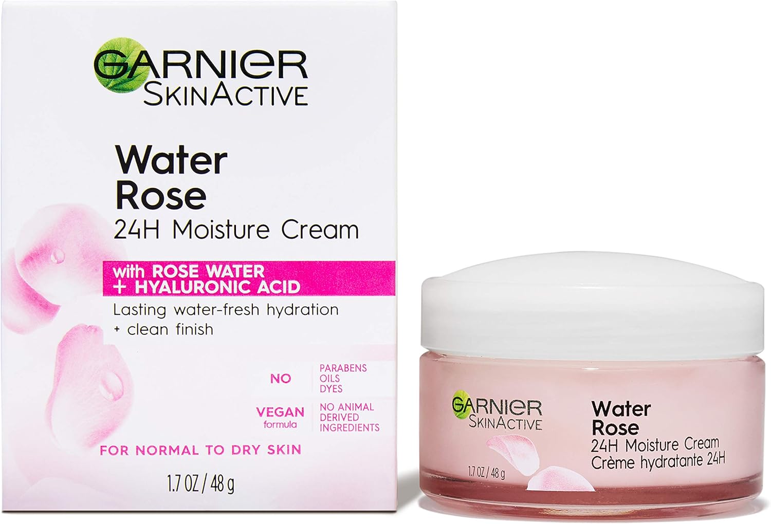 Garnier SkinActive 24H Moisture Cream with Rose Water and Hyaluronic Acid, Face Moisturizer - 48gGarnier603084571253Face MoisturizersFace Moisturizers
