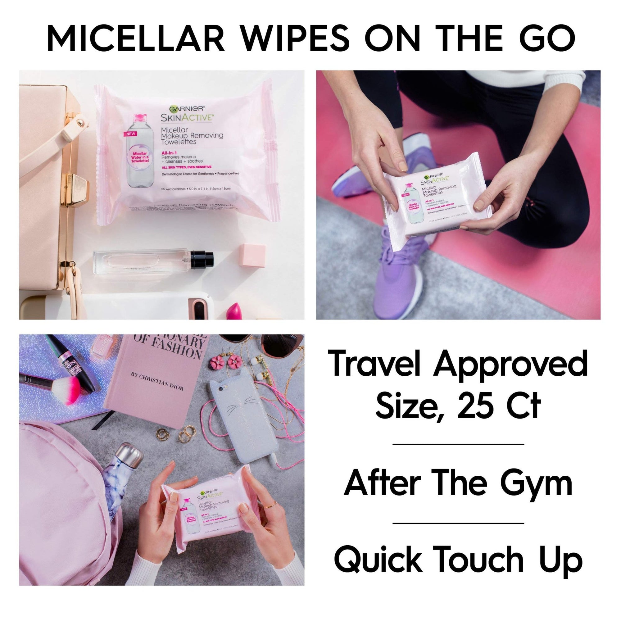 Garnier SkinActive Micellar Facial Cleanser & Makeup Remover Wipes for Waterproof Makeup - 25 CountGarnier603084496969cleanser wipescleanser wipes