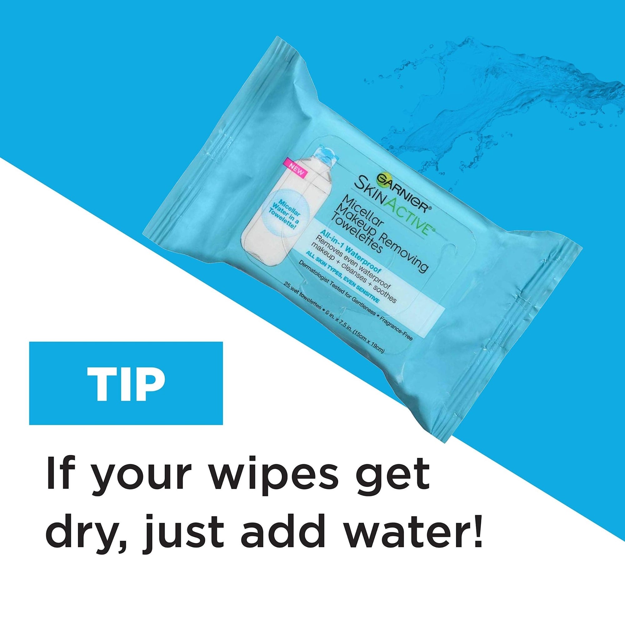 Garnier SkinActive Micellar Facial Cleanser & Makeup Remover Wipes for Waterproof Makeup - 25 CountGarnier603084496969cleanser wipescleanser wipes