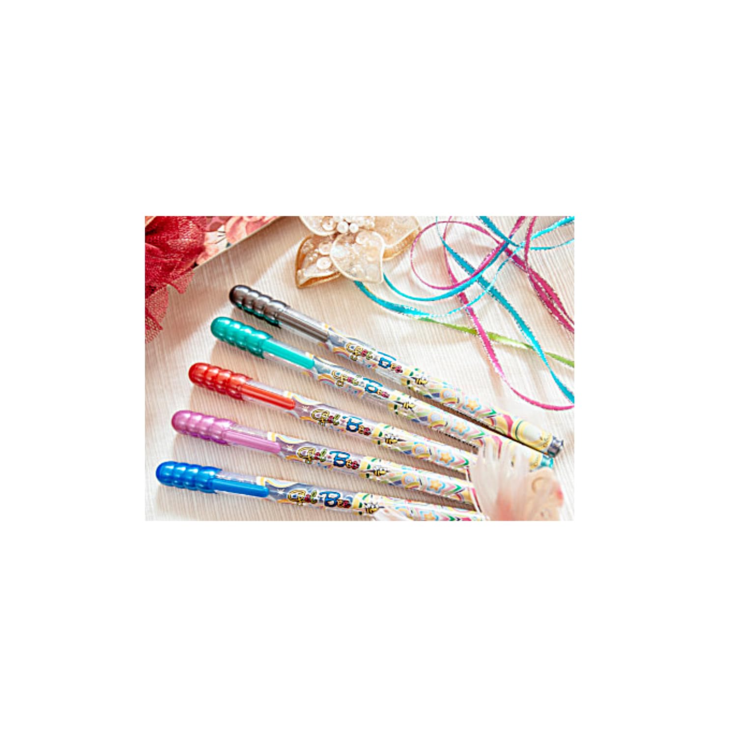 Gel Bee Glitter Smooth Writing Gel Pens - 5 Glitter ColorsGel Bee016687251116Glitter PenGlitter Pen