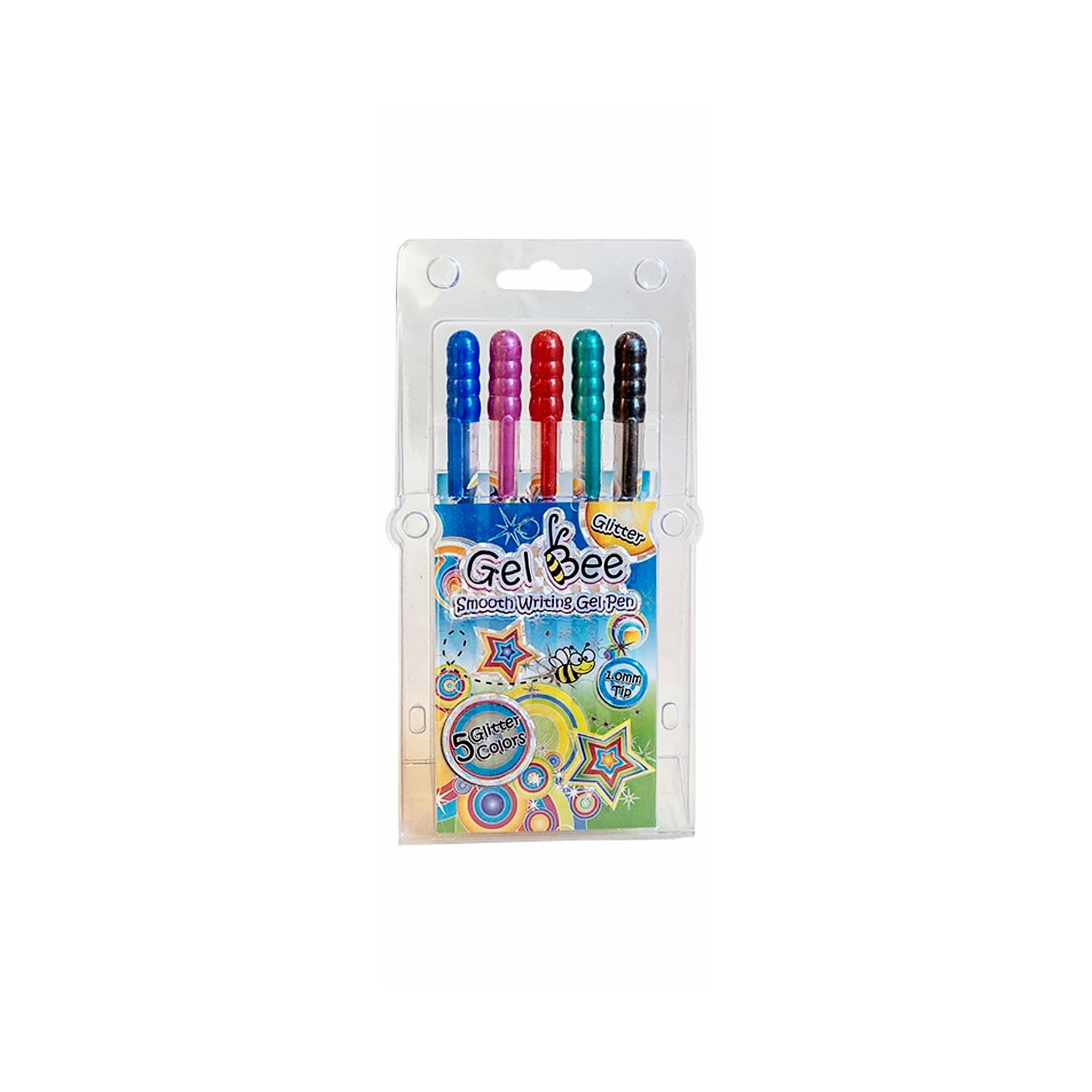 Gel Bee Glitter Smooth Writing Gel Pens - 5 Glitter ColorsGel Bee016687251116Glitter PenGlitter Pen