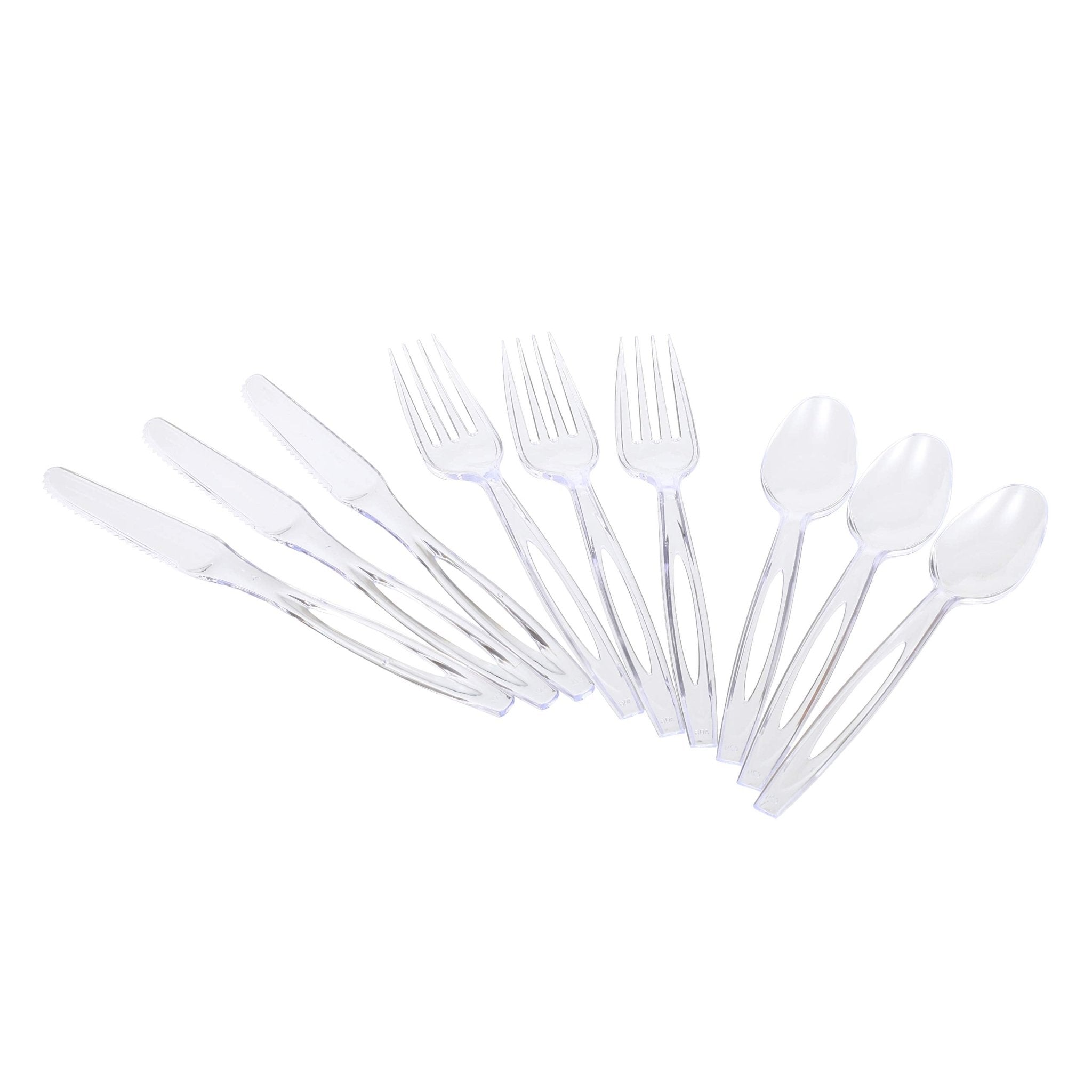 Glad Disposable Clear Cutlery Set - Clear Heavy Duty Plastic Forks, Knives, and SpoonsGlad742797849751Disposable CutleryDisposable Cutlery