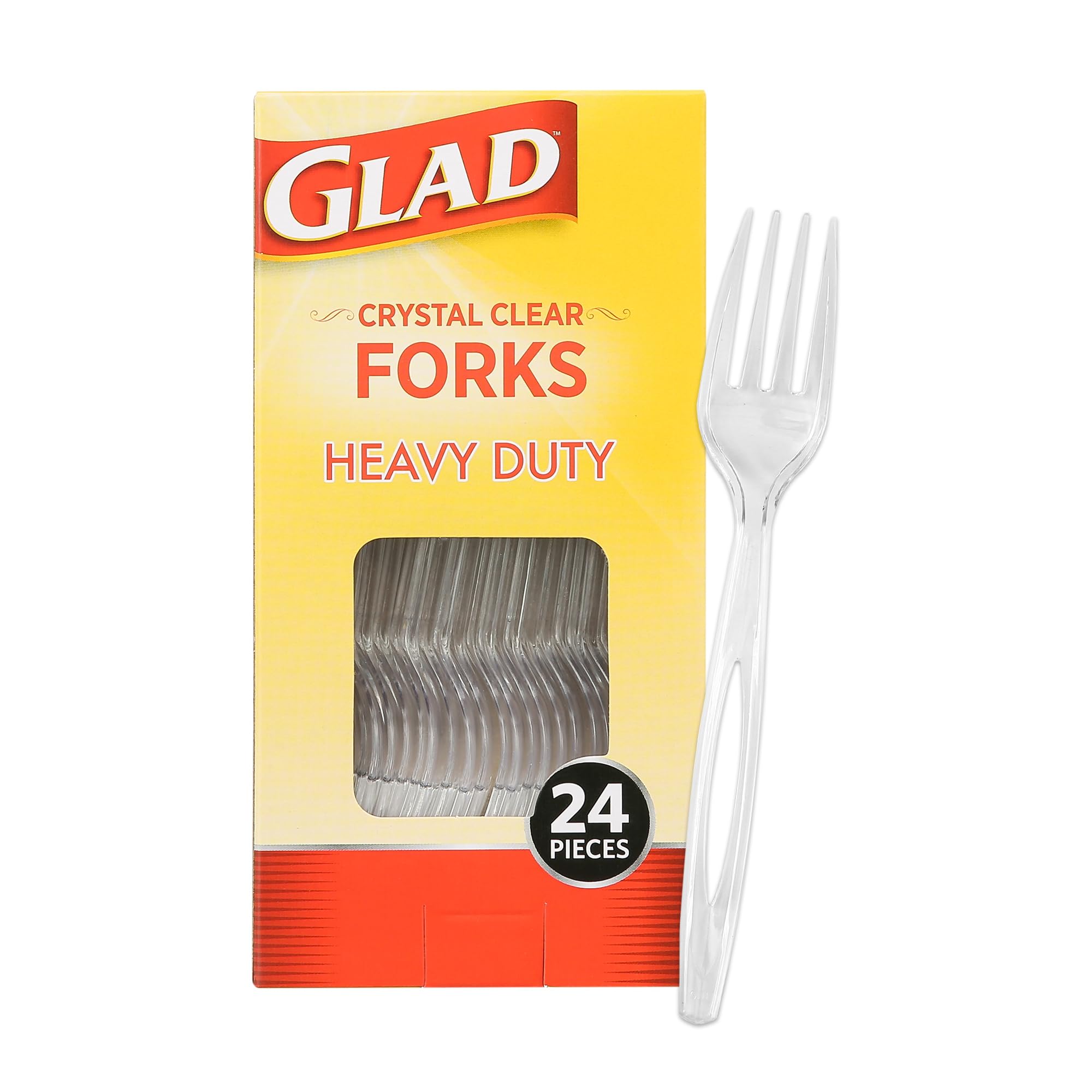 Glad Disposable Clear Cutlery Set - Clear Heavy Duty Plastic Forks, Knives, and SpoonsGlad742797849751Disposable CutleryDisposable Cutlery