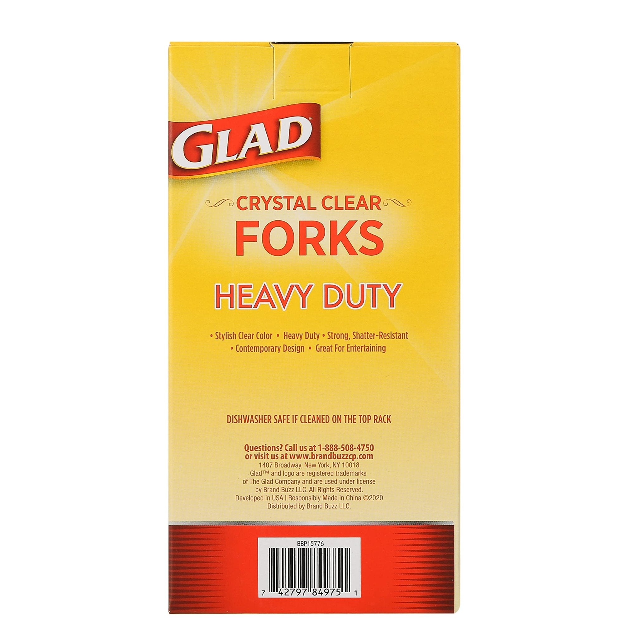 Glad Disposable Clear Cutlery Set - Clear Heavy Duty Plastic Forks, Knives, and SpoonsGlad742797849751Disposable CutleryDisposable Cutlery