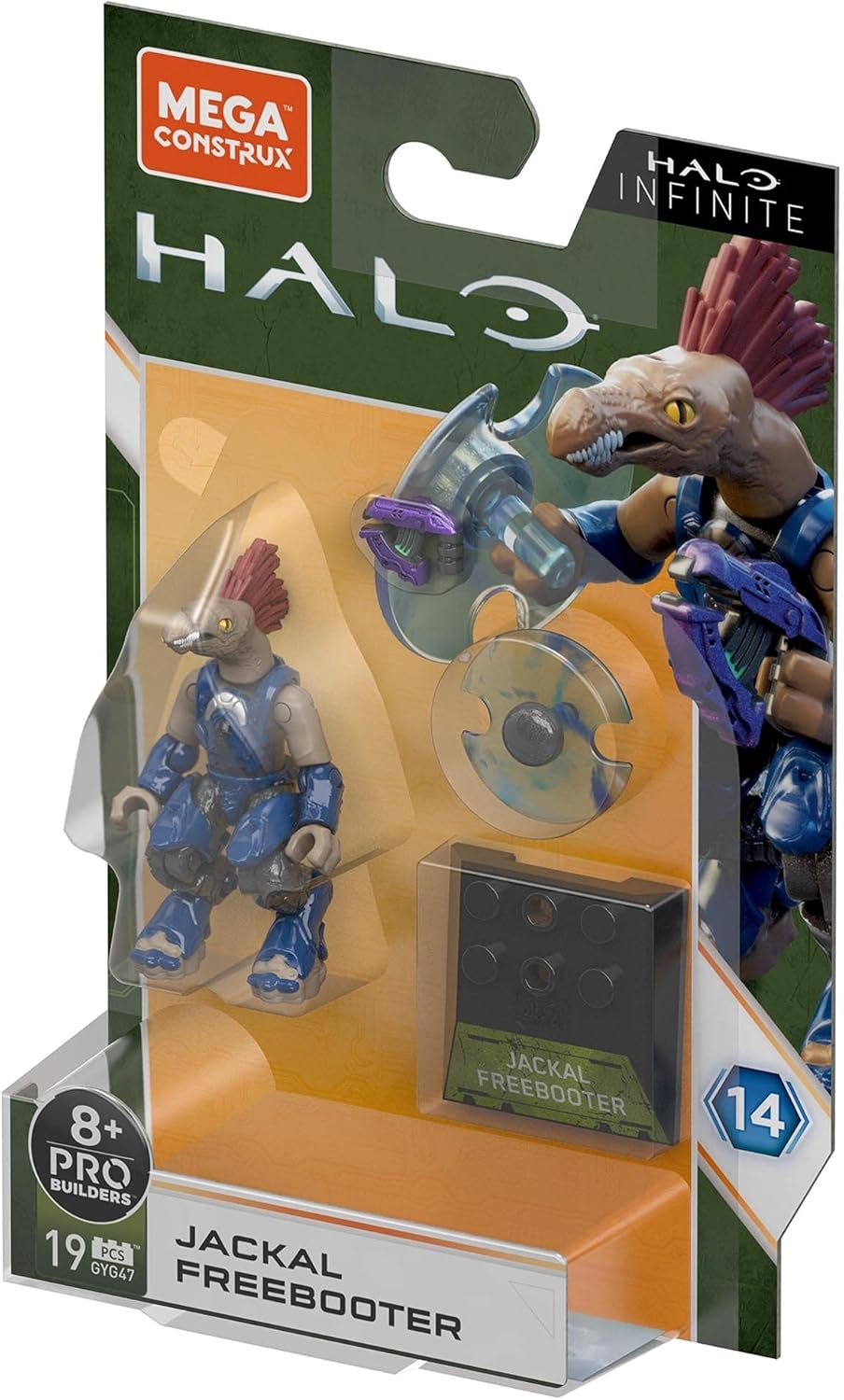 Halo Heroes Mega Construx Pro Builders Series 14 Jackal FreebooterMega Construx60141000Action FiguresAction Figures