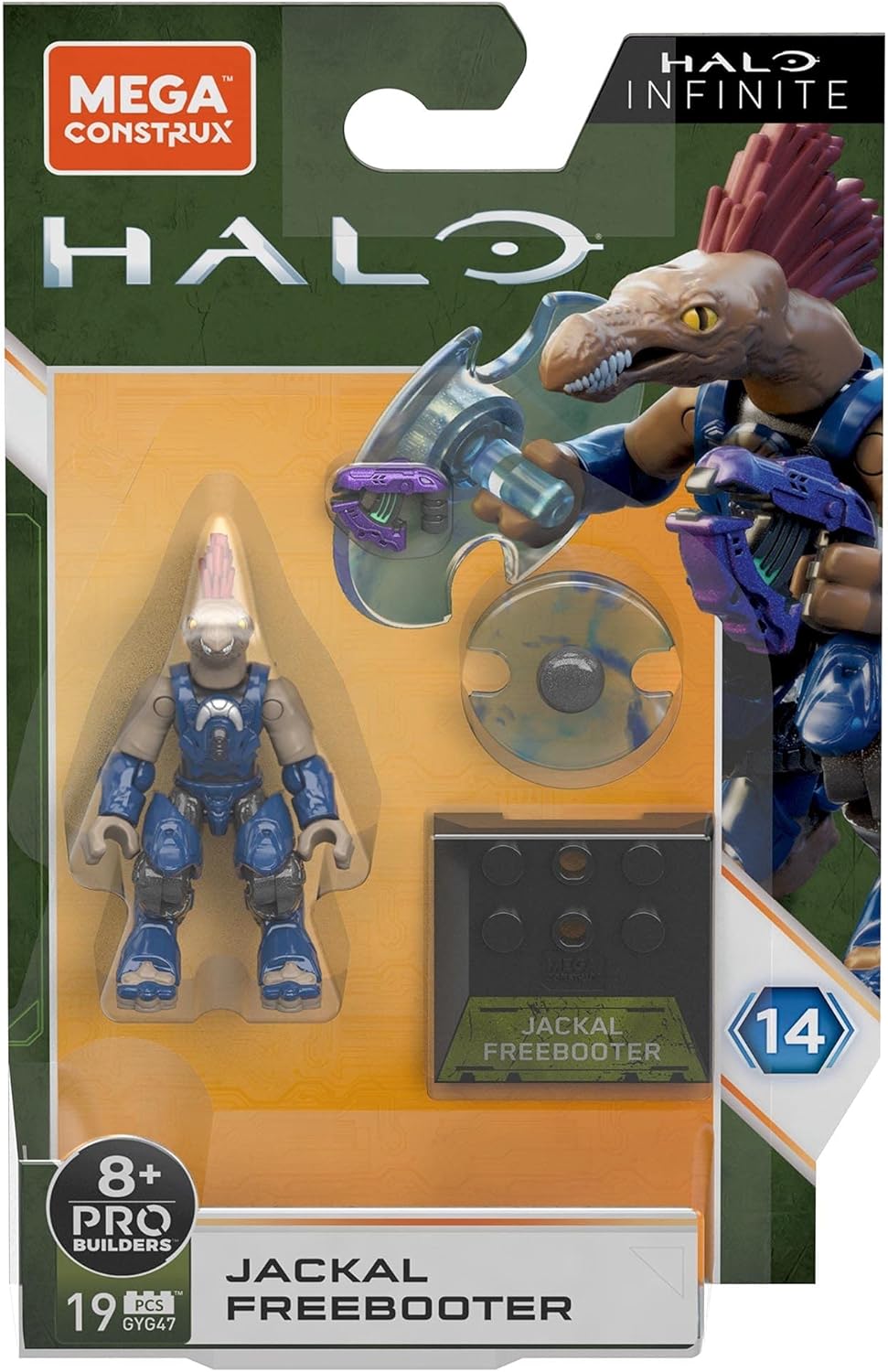 Halo Heroes Mega Construx Pro Builders Series 14 Jackal FreebooterMega Construx60141000Action FiguresAction Figures