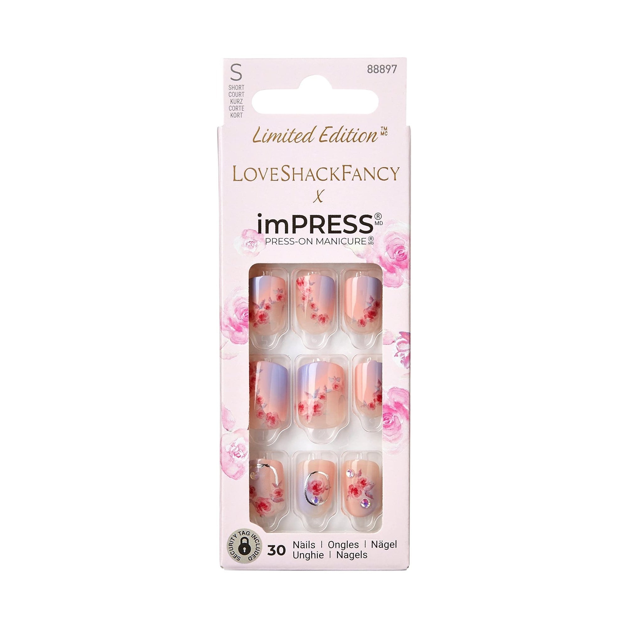 imPRESS KISS Limited Edition LoveShackFancy x Press - On Manicure, Includes Prep Pad, Mini Nail File, Cuticle Stick - 30 NailsimPRESS KISS731509888973Press On NailsPress On Nails