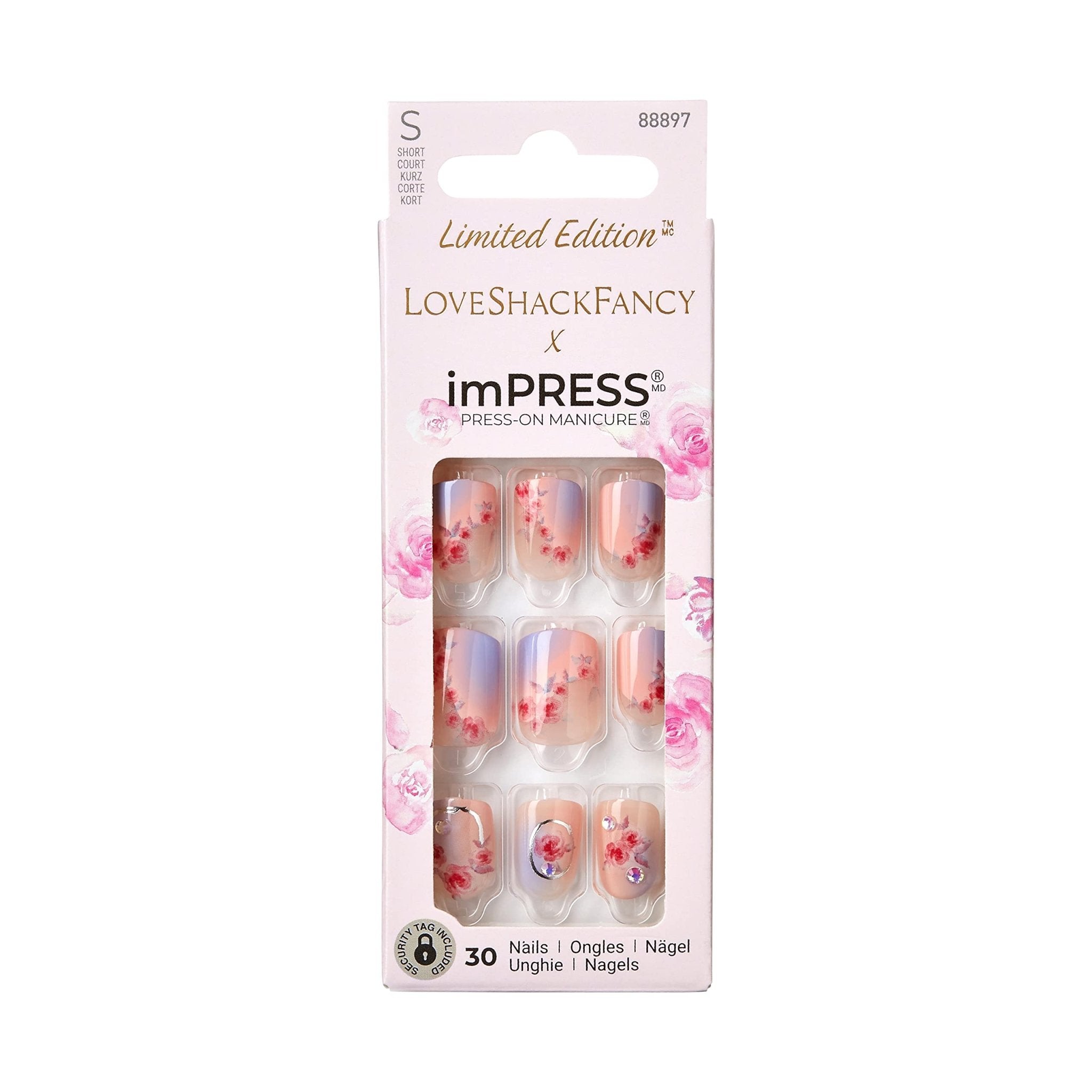 imPRESS KISS Limited Edition LoveShackFancy x Press - On Manicure, Includes Prep Pad, Mini Nail File, Cuticle Stick - 30 NailsimPRESS KISS731509888973Press On NailsPress On Nails