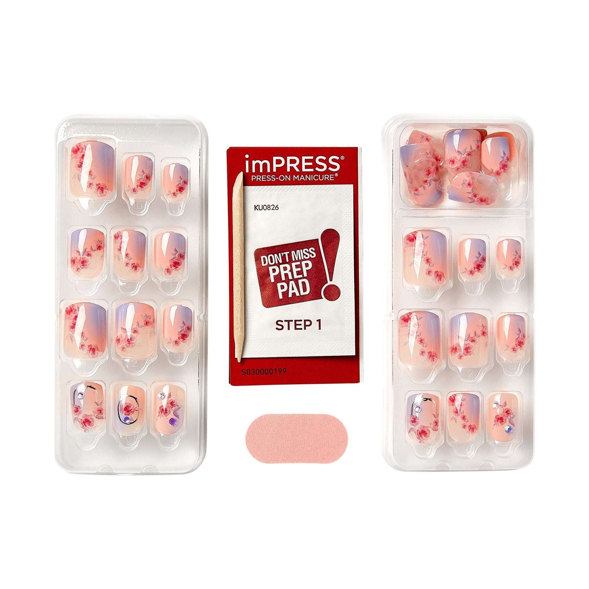 imPRESS KISS Limited Edition LoveShackFancy x Press - On Manicure, Includes Prep Pad, Mini Nail File, Cuticle Stick - 30 NailsimPRESS KISS731509888973Press On NailsPress On Nails