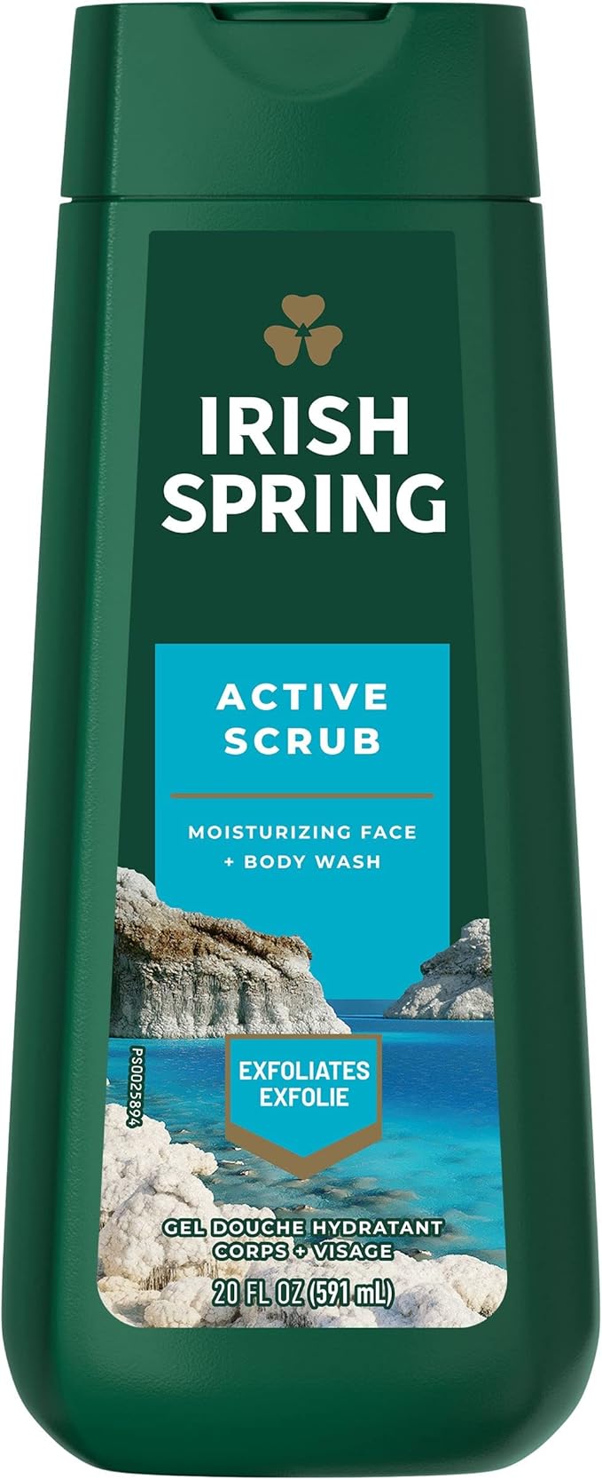 Irish Spring Active Scrub Moisturizing, Exfoliating Body and face Wash, Exfoliates, Cleans Body, Hands and Face - 591 mlIrish Spring035000993618Body WashBody Wash