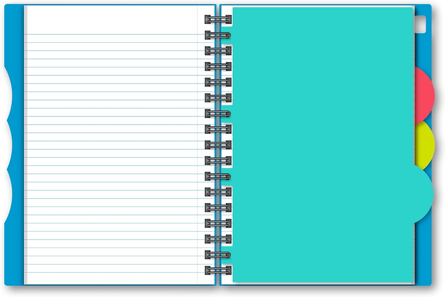 iScholar iQ 3 Subject Poly Cover Double Wire Notebook, College Rule, 9.5 x 6.5 Inches - 120 SheetsiScholar816124015048NotebookNotebook