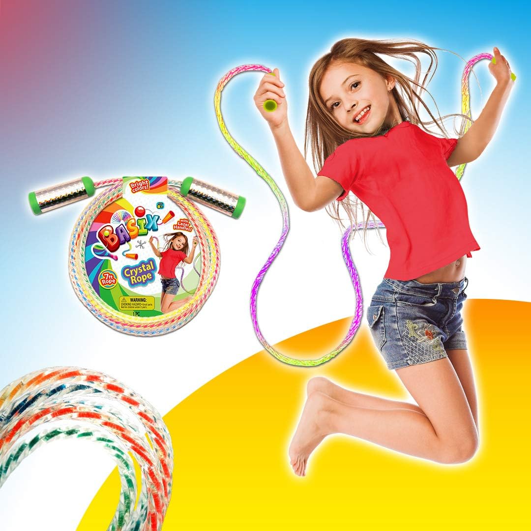 JA - RU Basix Crystal Jump Rope with Lazer Handles - 7 FtJA - RU885968500553Jump RopeJump Rope