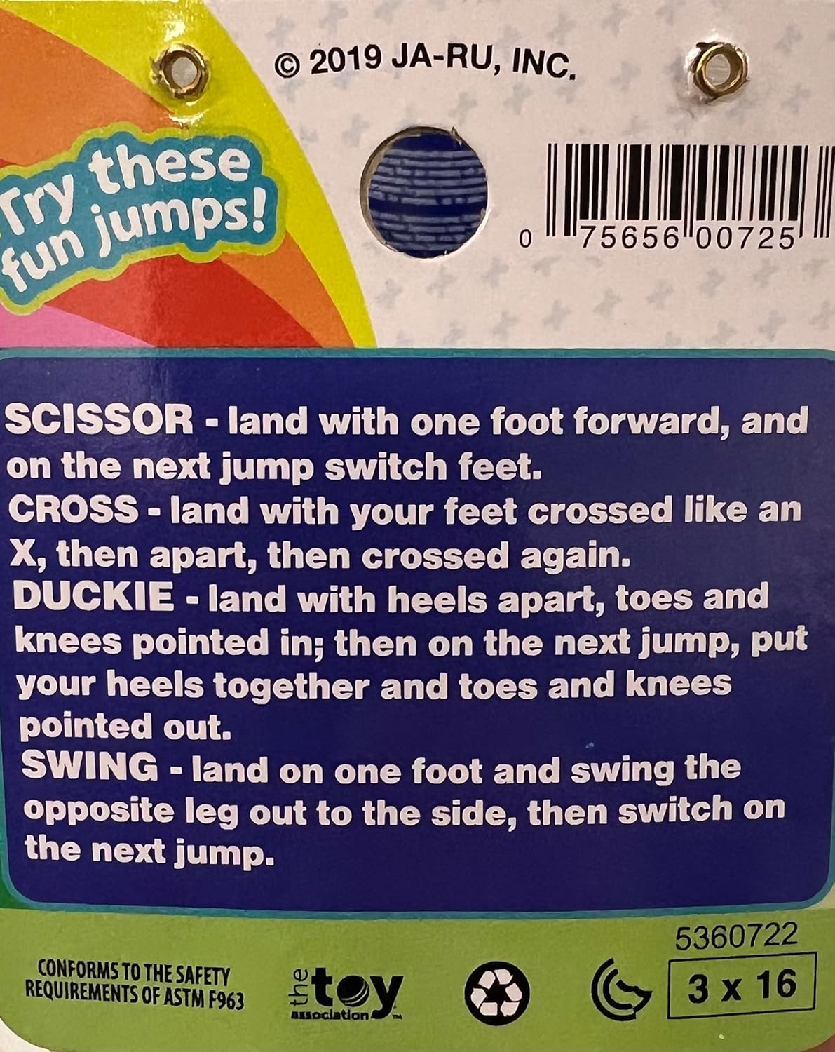 JA - RU Basix Fun Colors jump ropeJA - RU075656007253Jump RopeJump Rope