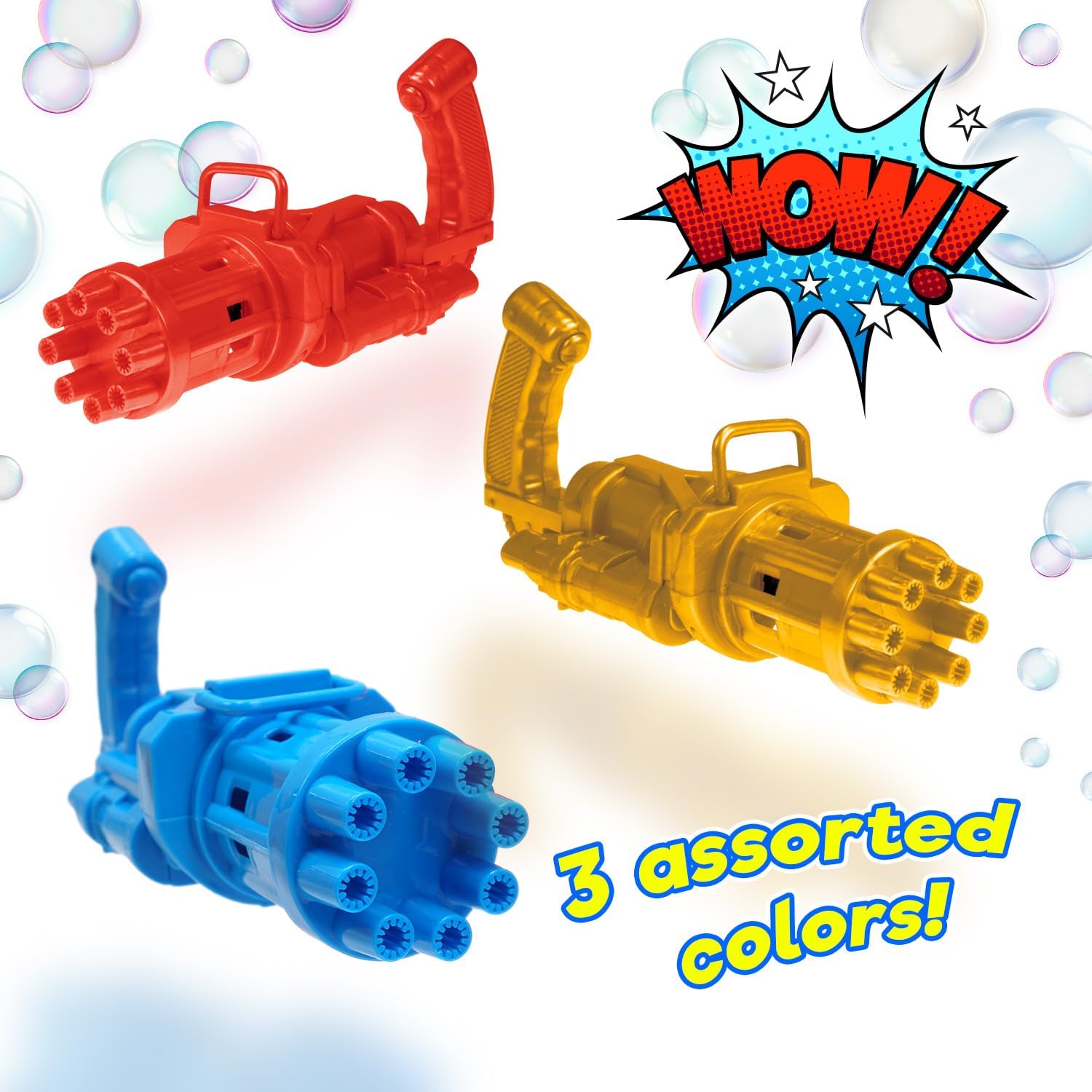 JA - RU Blitz Bubble Blaster Machine Gun with Bubble Tray & Soap Solution. Battery Operated Bubble Machine Blower for Kids Summer Outdoor Activities, Wedding, Birthday Party ToyJA - RUB0C781YXYYBubble MakerBubble Maker