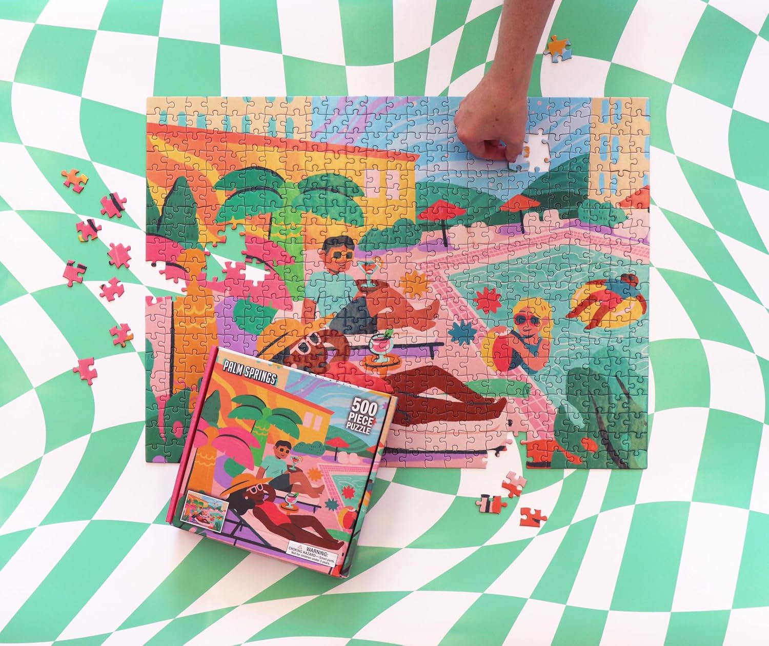 KESS de.Bored Palm Springs Bold as Love Album Cover Puzzle Frame, Artist Inspired Music Puzzles - 500 Piece Jigsaw Puzzle for AdultsKESS810015928479Jigsaw PuzzlesJigsaw Puzzles