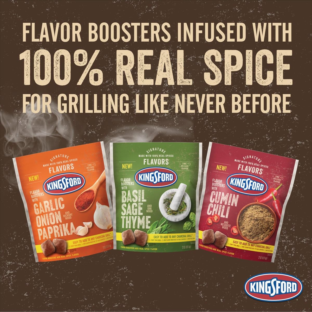 Kingsford flavour boosters with Garlic, onion, Paprila and Hickdry Wood - 907 gKingsford044600326139Barbecue SeasoningBarbecue Seasoning