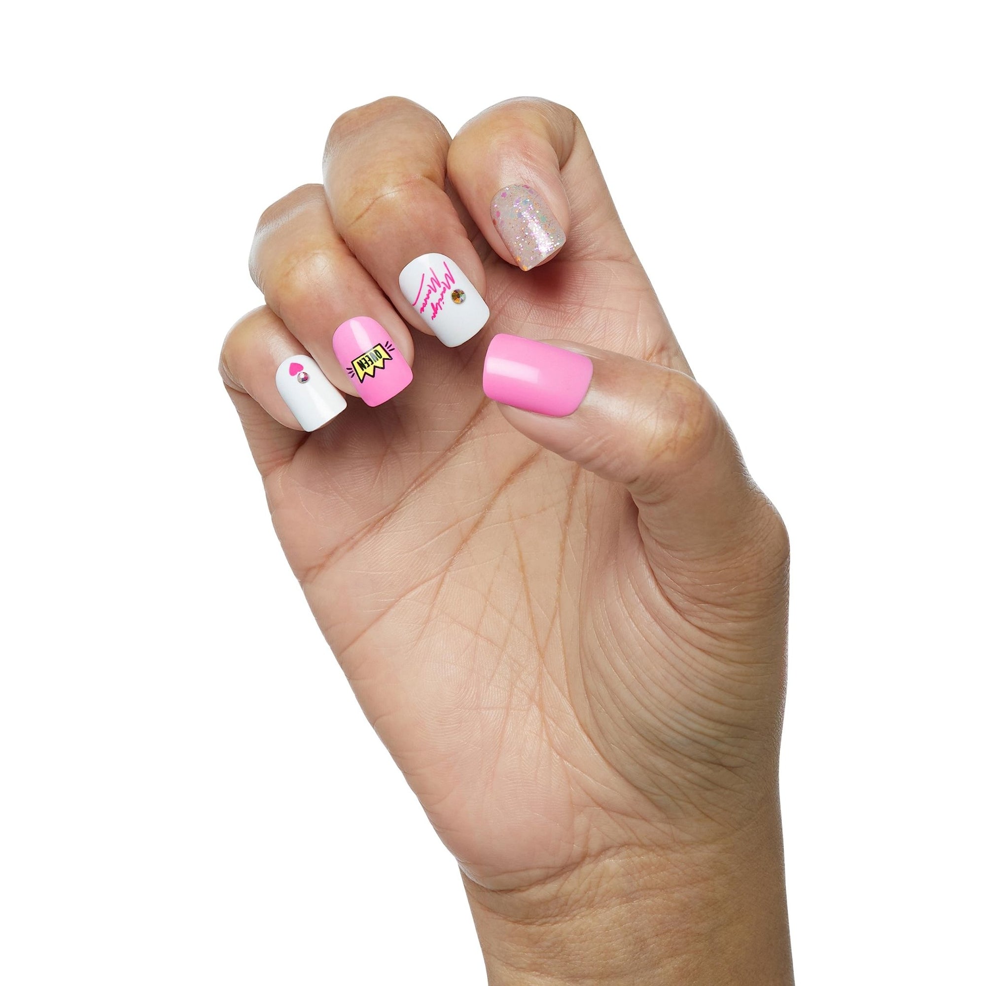 KISS Marilyn Monroe x Limited Edition Glue - On Nails with Mini Nail File, Wooden Manicure Stick - 28 Fake Nails - SKiss731509912937Glue On NailsGlue On Nails