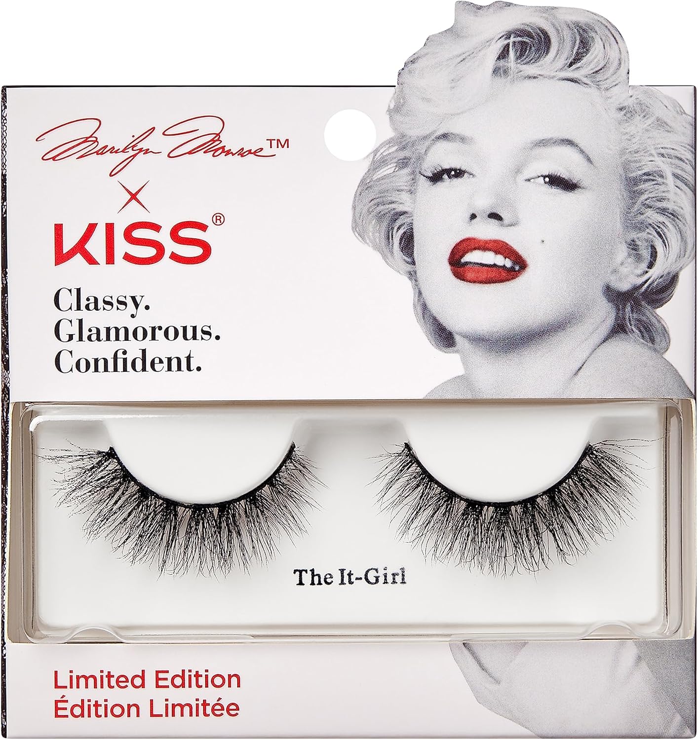KISS Marilyn Monroe x Limited Edition Reusable False Eyelashes, Tapered - End Technology, 3D Mink Effect Design, ‘The Girl Next Door’, 1 Pair Fake EyelashesKiss731509900828False LashesFalse Lashes