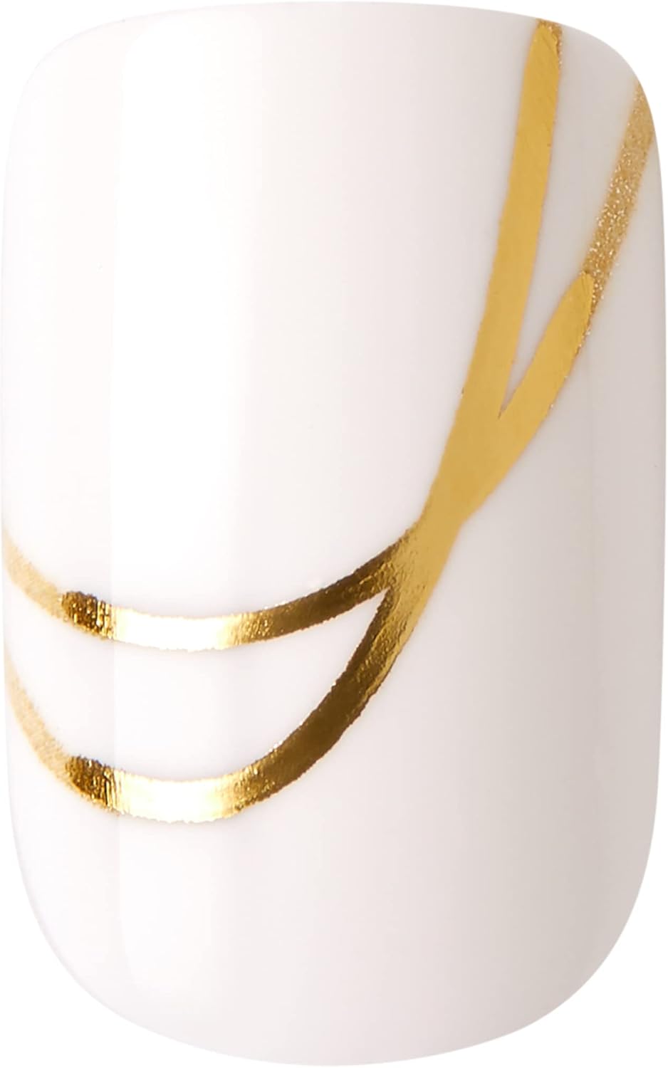 KISS Voguish Fantasy Press On Nails, 2g glue, 1 Manicure Stick, 1 Mini File - Glam and Glow - White - Short Size - 28 NailsKiss731509883091Press On NailsPress On Nails