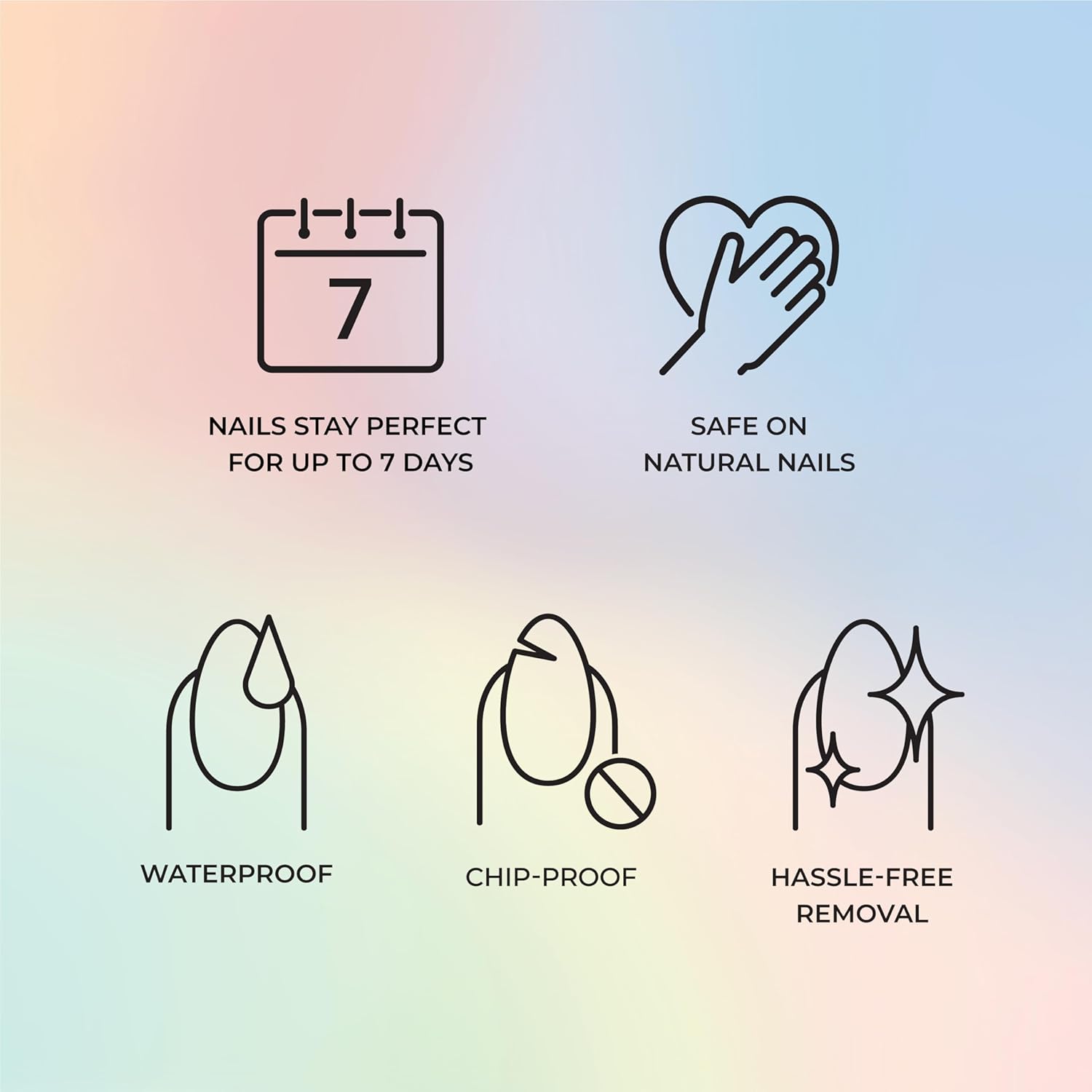 KISS Voguish Fantasy Press On Nails, 2g glue, 1 Manicure Stick, 1 Mini File - Glam and Glow - White - Short Size - 28 NailsKiss731509883091Press On NailsPress On Nails