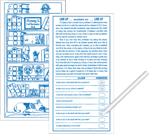 Lee Publications Invisible Ink Yes & Know Line Up invisible ink game book for Armchair detectives of all agesLee Publications077259011811Activity BookActivity Book