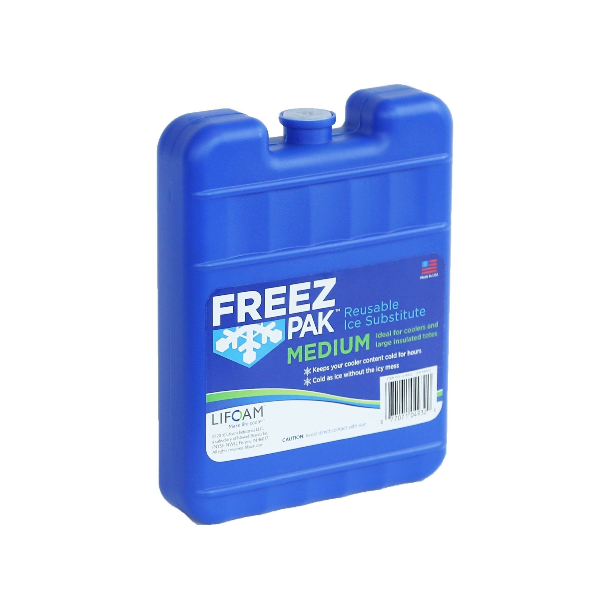 Lifoam Freez Pak Small Reusable Ice Pack for Picnics and Camping, Polypropylene - BlueLifoam077071039376Reusable Ice PackReusable Ice Pack