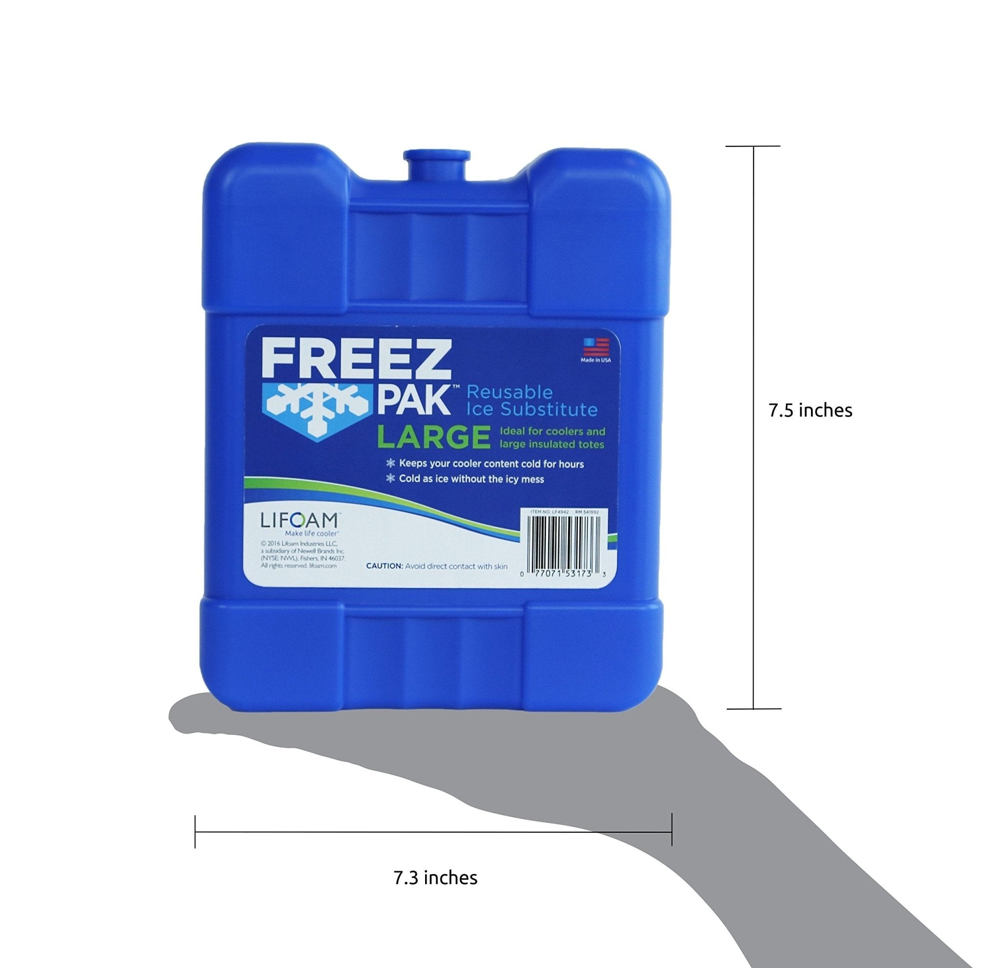 Lifoam Freez Pak Small Reusable Ice Pack for Picnics and Camping, Polypropylene - BlueLifoam077071039376Reusable Ice PackReusable Ice Pack