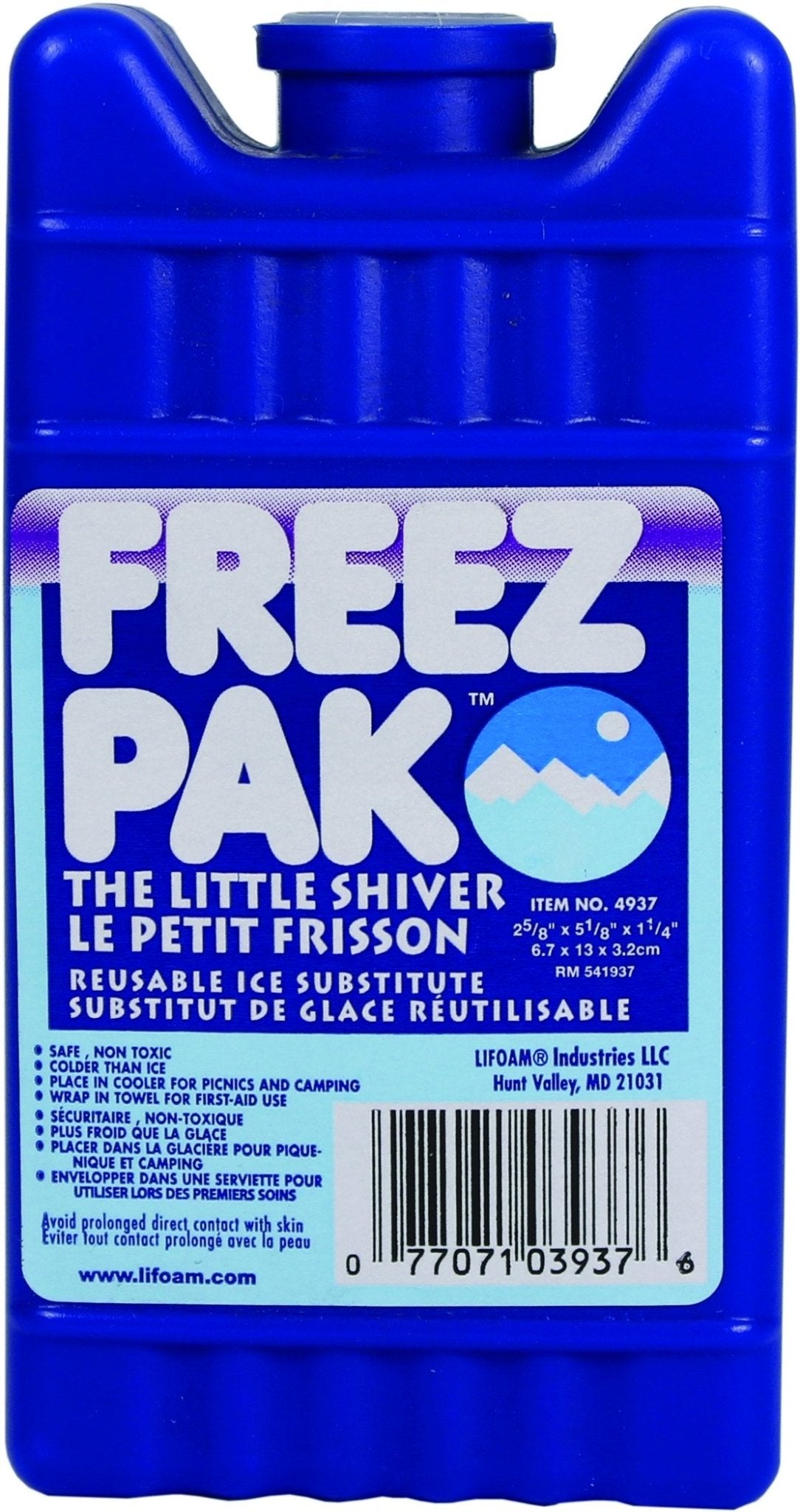 Lifoam Freez Pak Small Reusable Ice Pack for Picnics and Camping, Polypropylene - BlueLifoam077071039376Reusable Ice PackReusable Ice Pack