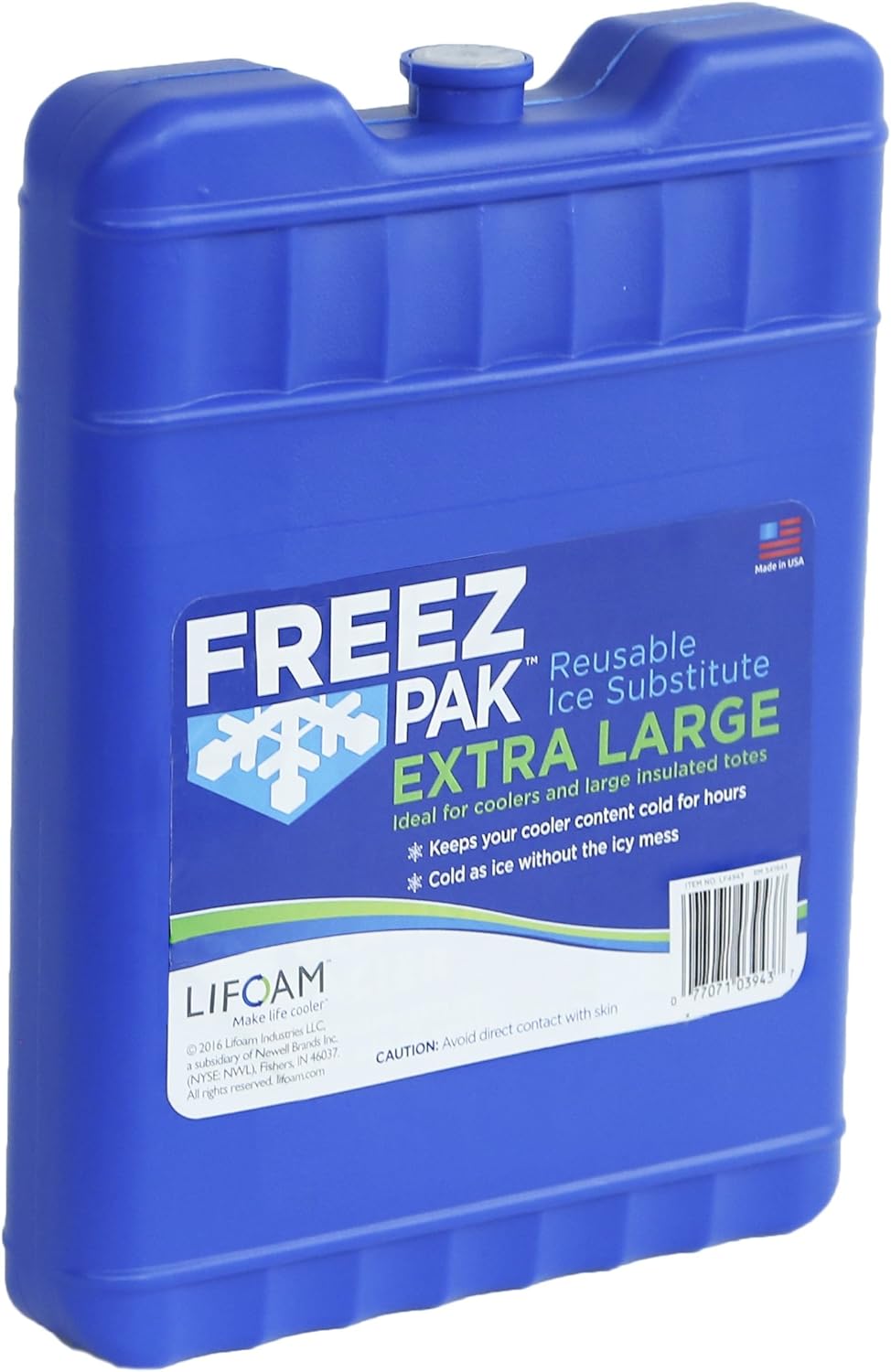 Lifoam Freez Pak Small Reusable Ice Pack for Picnics and Camping, Polypropylene - BlueLifoam077071039376Reusable Ice PackReusable Ice Pack