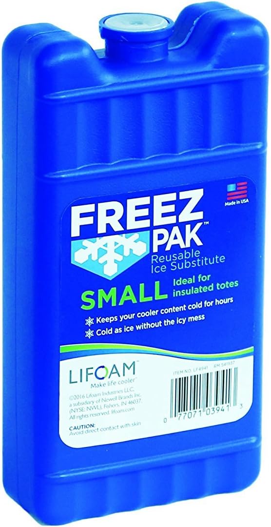 Lifoam Freez Pak Small Reusable Ice Pack for Picnics and Camping, Polypropylene - BlueLifoam077071039413Reusable Ice PackReusable Ice Pack