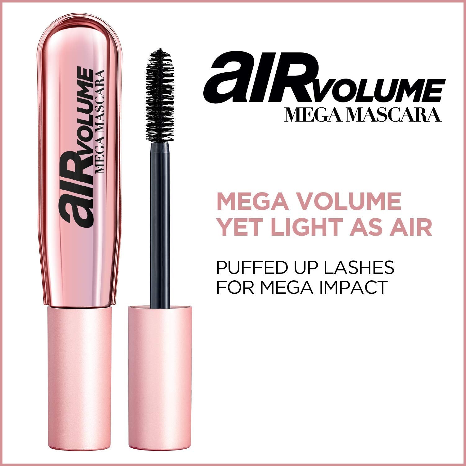 L’Oréal Paris Air Volume Mega Mascara, Lightweight, Whipped Texture, Up to 24 hr Hold, flake resistant, Smudge Proof, Clump ProofL’Oréal Paris071249419892MascaraMascara