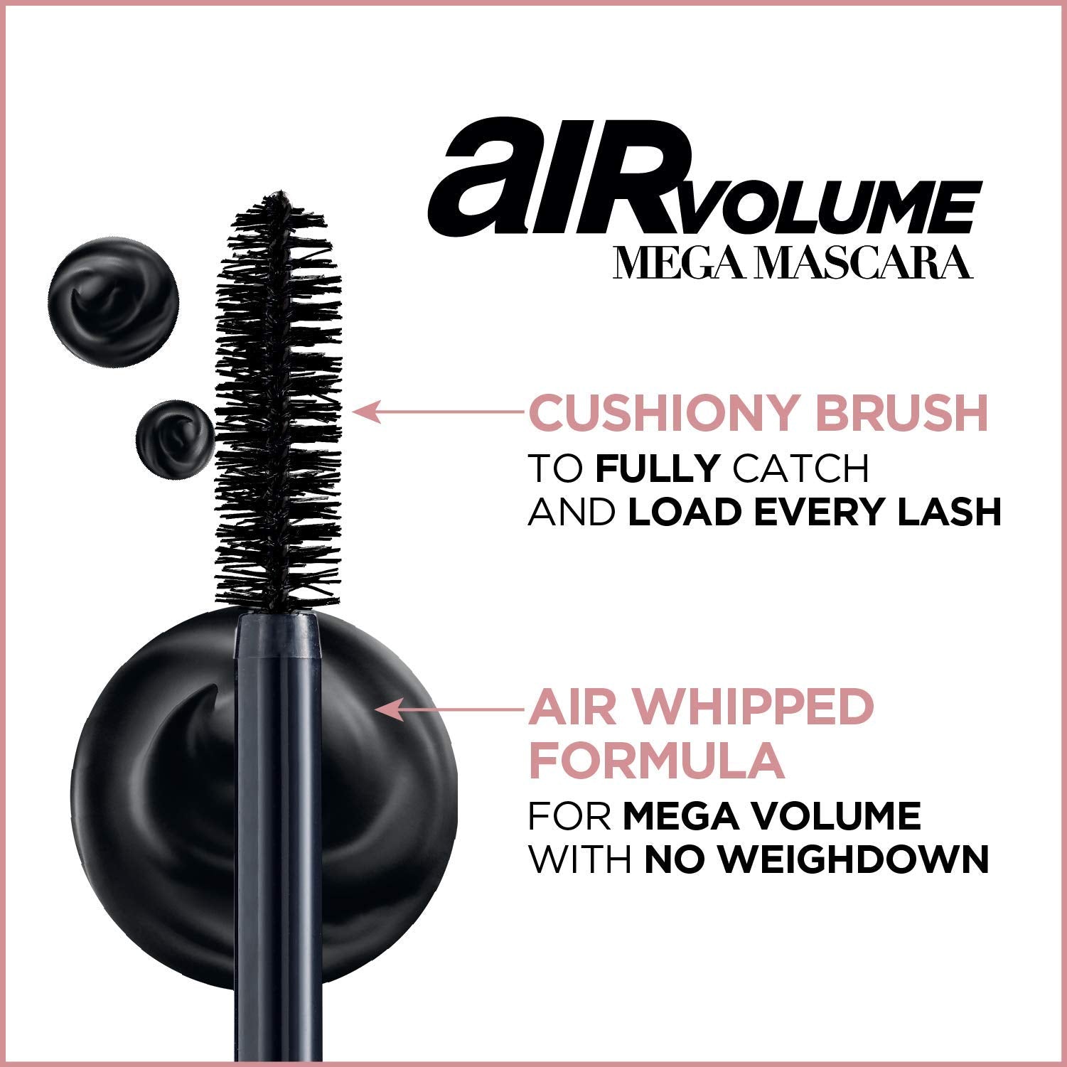 L’Oréal Paris Air Volume Mega Mascara, Lightweight, Whipped Texture, Up to 24 hr Hold, flake resistant, Smudge Proof, Clump ProofL’Oréal Paris071249419892MascaraMascara