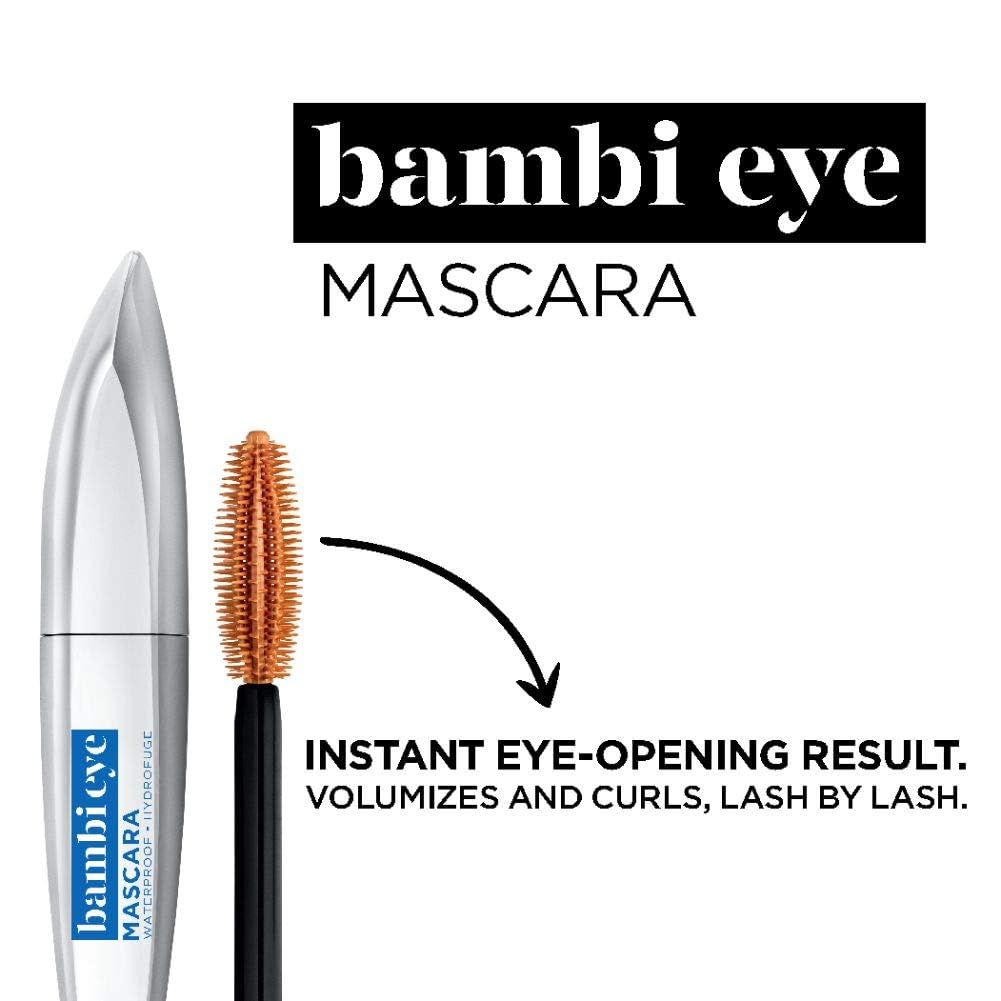 L'Oreal Paris Bambi Eye Mascara, Lasting Volume, No Clumping or Smudging, Waterproof - Black, 0.21 fl. oz.L’Oréal Paris071249404362MascaraMascara
