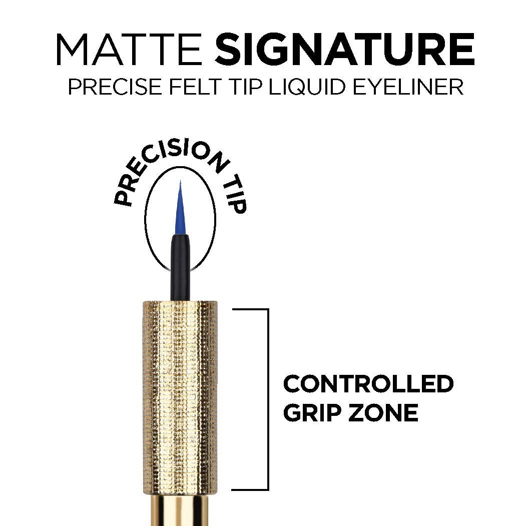 L’Oréal Paris Matte Signature Liquid Eyeliner, Waterproof, Precise and Easy Application, All Day Wear, Vivid Matte FinishL’Oréal Paris071249403716EyelinerEyeliner