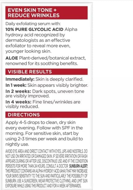 L’Oréal Paris Revitalift Derm Intensives 10% Pure Glycolic Acid Serum - Trial Size 15 mlL’Oréal Paris071249414088Face SerumFace Serum