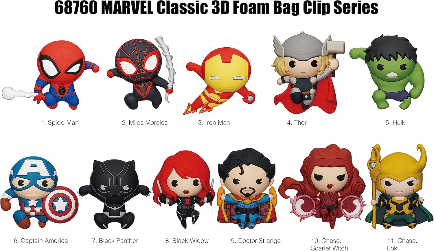 Marvel Collectors Classic 3D Foam Bag ClipMarvel077764687600Action FiguresAction Figures