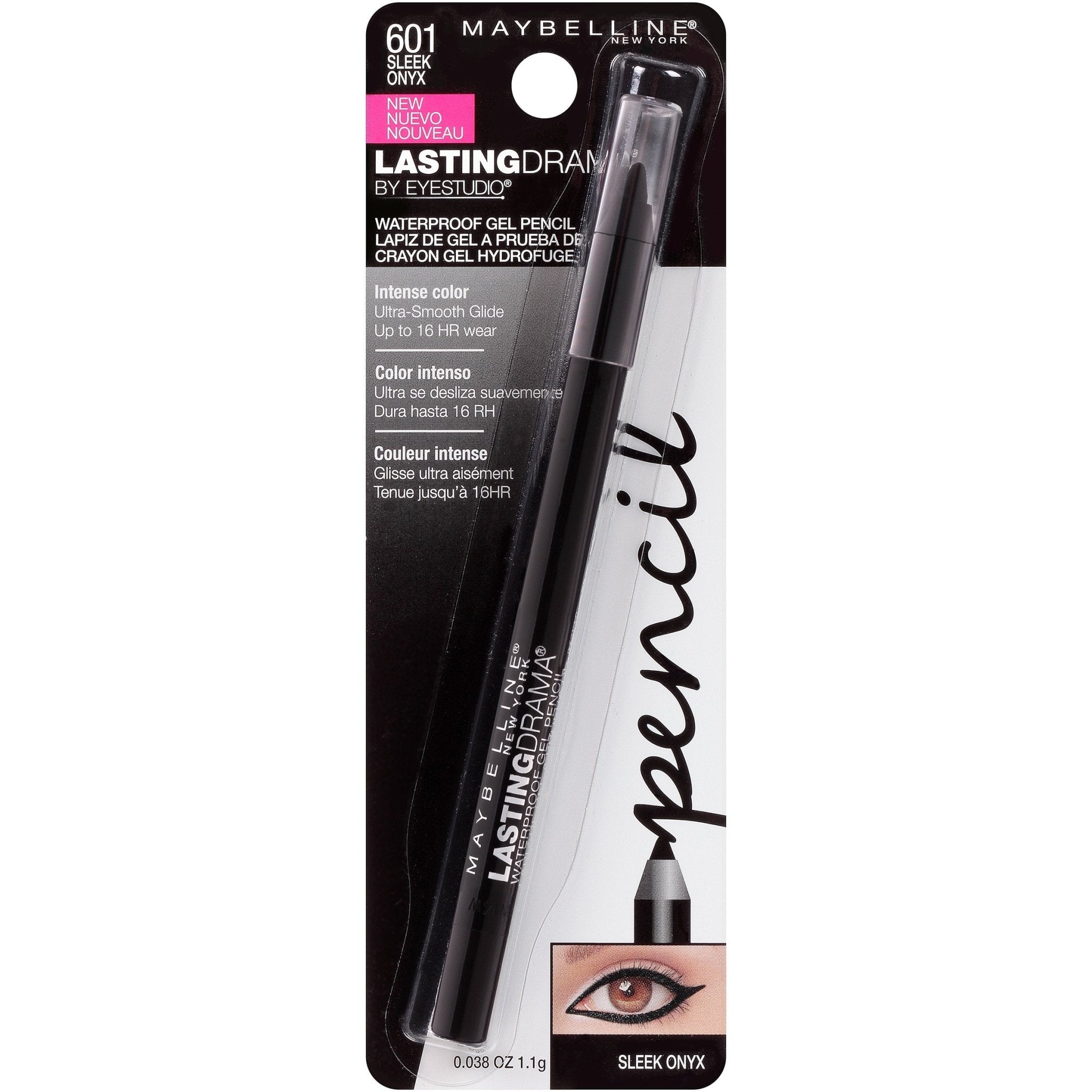 Maybelline Eyestudio Lasting Drama Waterproof Matte Gel Eyeliner Pencil, Smudge - Resistant Eyeliner With Up to 24H WearMAYBELLINE041554434804EyelinerEyeliner