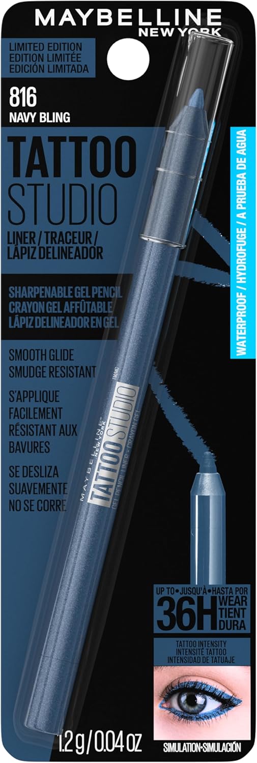 MAYBELLINE Tattoo Studio Sharpenable Eyeliner Gel Pencil, 36 Hour Wear, WaterproofMAYBELLINE041554086508EyelinerEyeliner