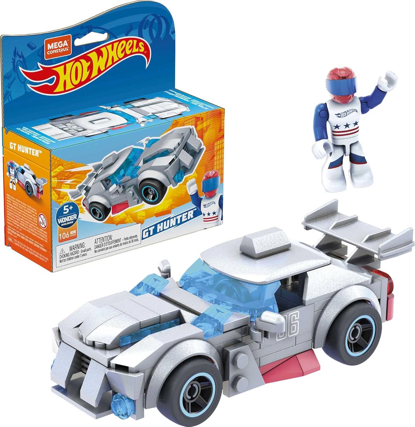 Mega Construx Hot Wheels GT Hunter, multicolor, GVM32Mega Construx887961930214Building ToysBuilding Toys