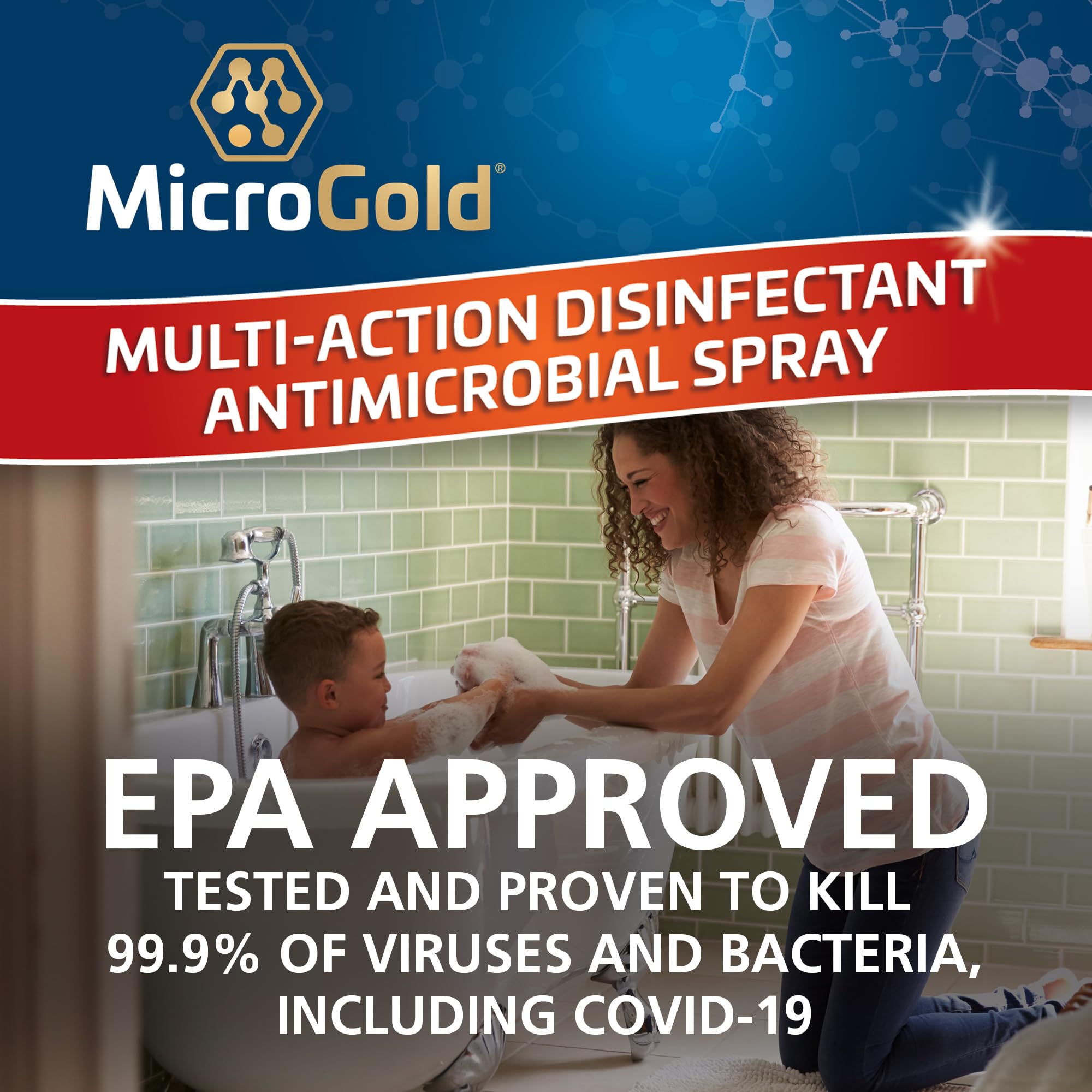 Microgold Multi - Action Disinfectant Antimicrobial Spray, Kills 99.9% of Viruses and Bacteria - 710 mlMicroGold47131800Disinfectant SprayDisinfectant Spray