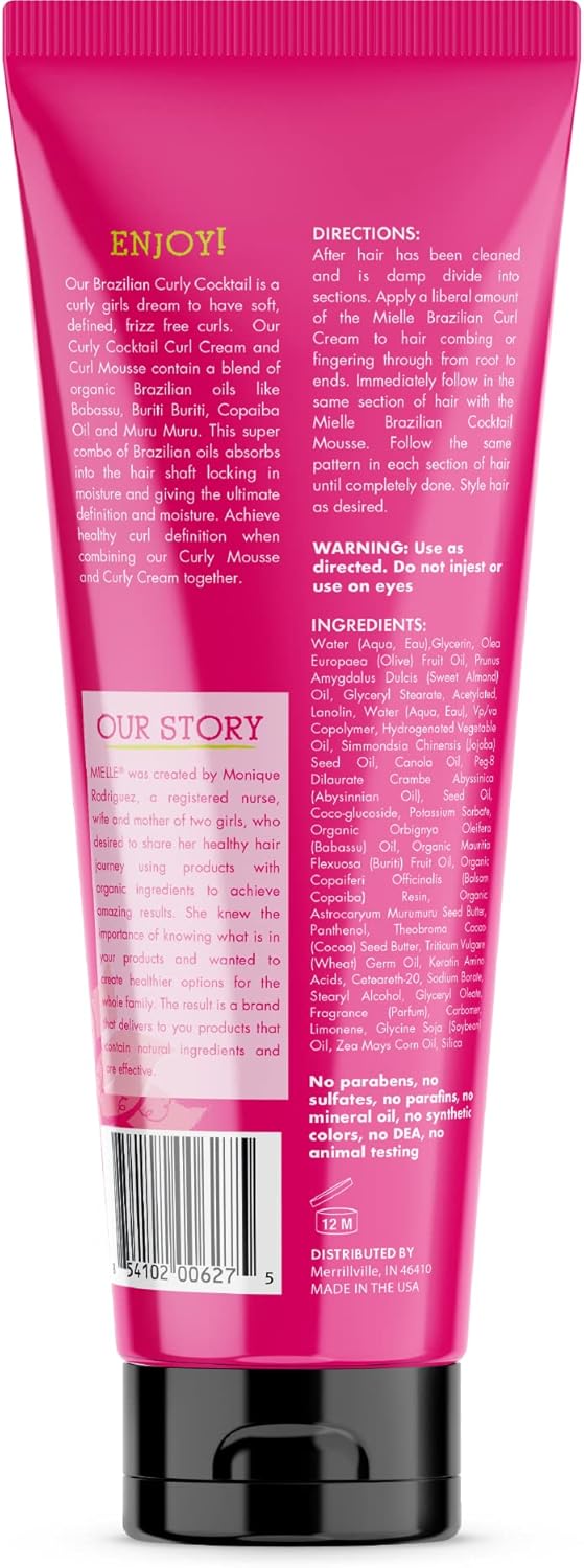 Mielle Organics Babassu Brazilian Curly Cocktail Curl Cream - 213 gMielle Organics854102006275Hair StylingHair Styling