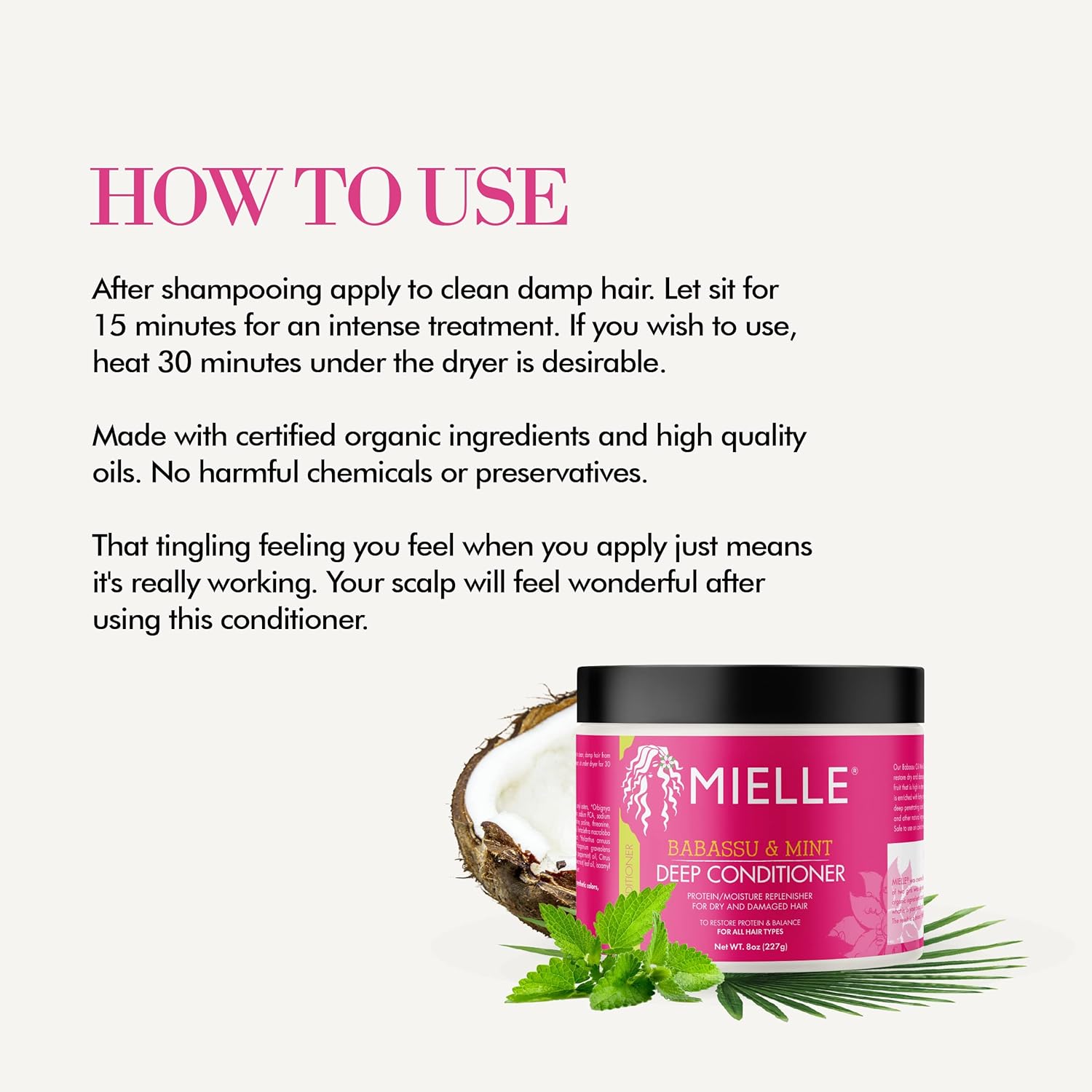 Mielle Organics Babassu & Mint Deep Conditioner for Dry and Damaged Hair - 227 gMielle Organics854102006053ConditionerConditioner